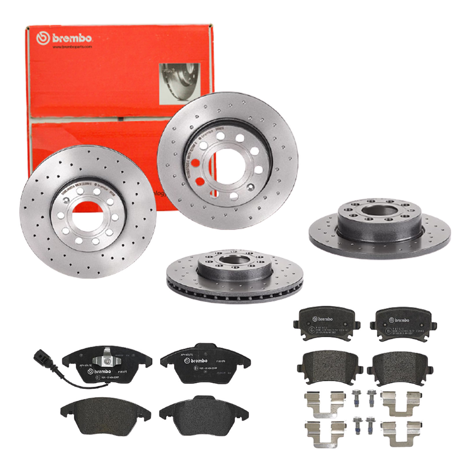 BREMBO Bremsensatz, Scheibenbremse sg00000e30 Vorderachse Gelocht 256mm 25mm für SEAT VW VW (SVW) VW (FAW) SKODA AUDI SKODA (SVW) AUDI (FAW)