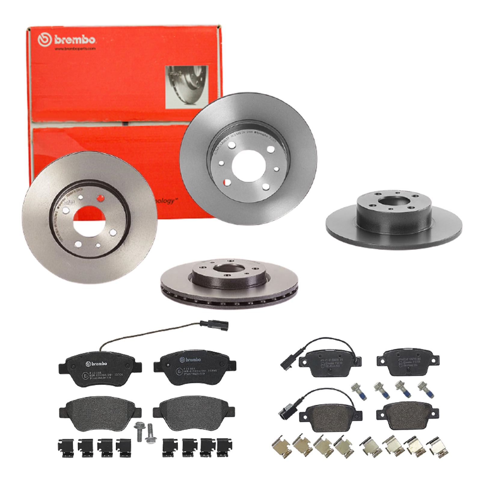BREMBO Bremsensatz, Scheibenbremse sg00000e3d Hinterachse Innenbelüftet 257mm 22mm für PEUGEOT CITROËN FIAT LANCIA ALFA ROMEO
