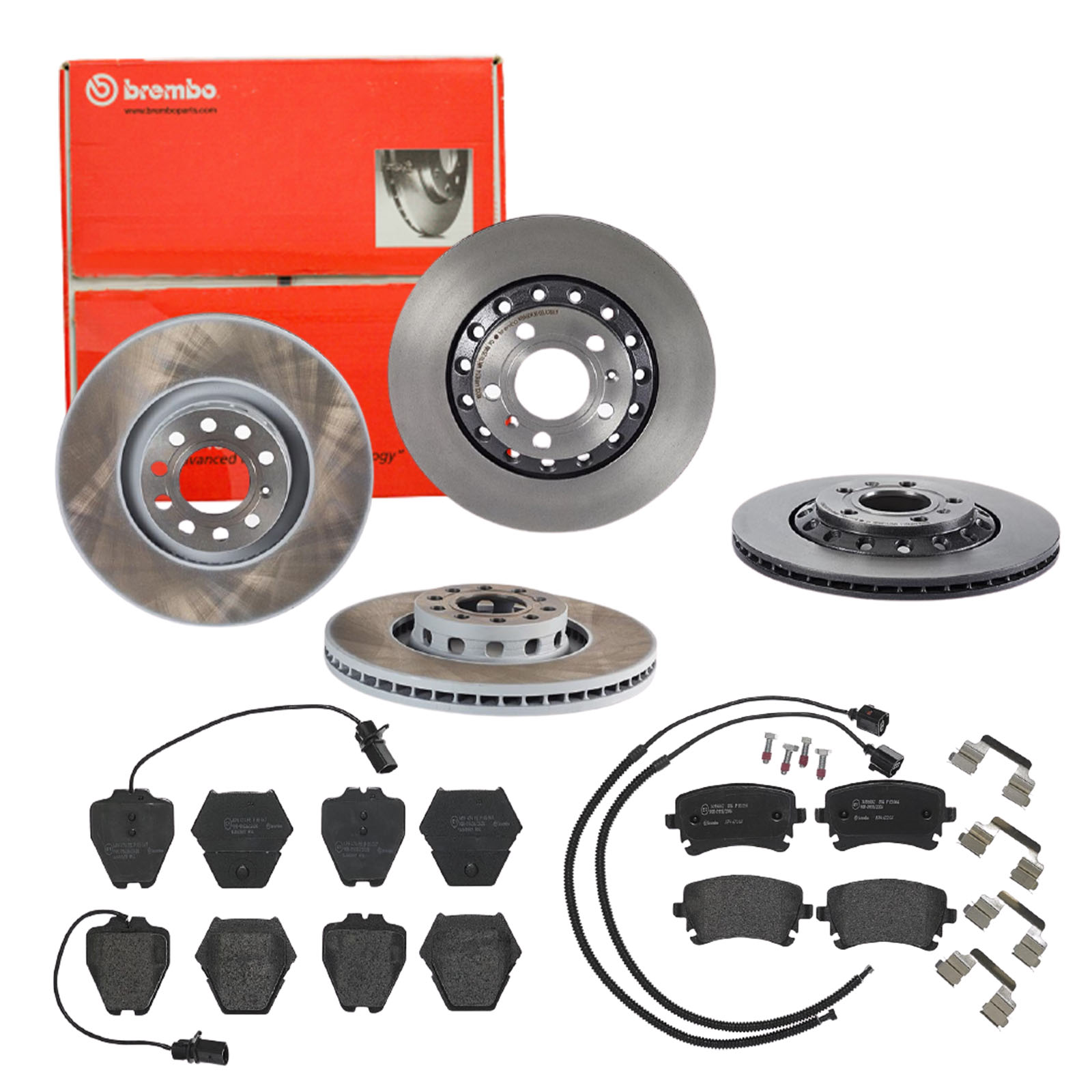 BREMBO Bremsensatz, Scheibenbremse sg00000e3m Hinterachse Innenbelüftet 323mm 30mm für SEAT VW SKODA AUDI