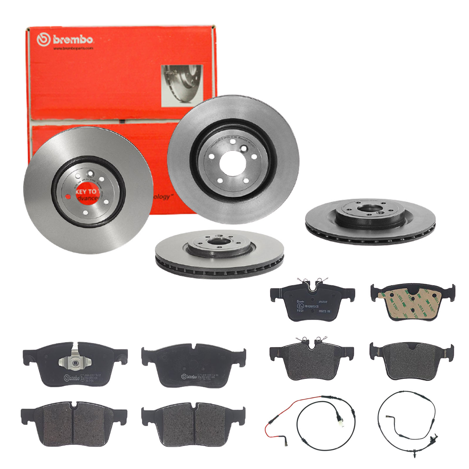 BREMBO Bremsensatz, Scheibenbremse sg00000e3u Vorderachse Innenbelüftet 350mm 32mm für VOLVO LAND ROVER JAGUAR