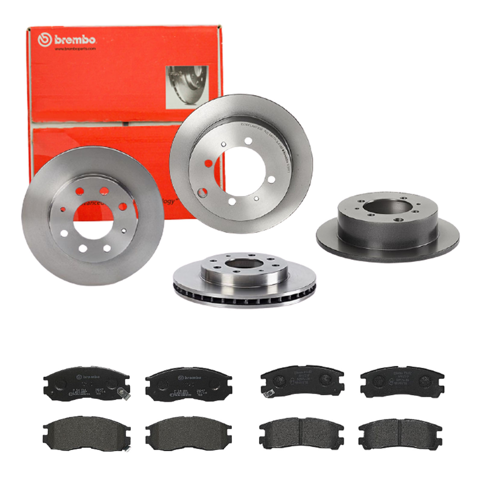 BREMBO Bremsensatz, Scheibenbremse sg00000e45 Hinterachse Voll 262mm 10mm für MITSUBISHI PROTON KIA NISSAN HYUNDAI CHRYSLER