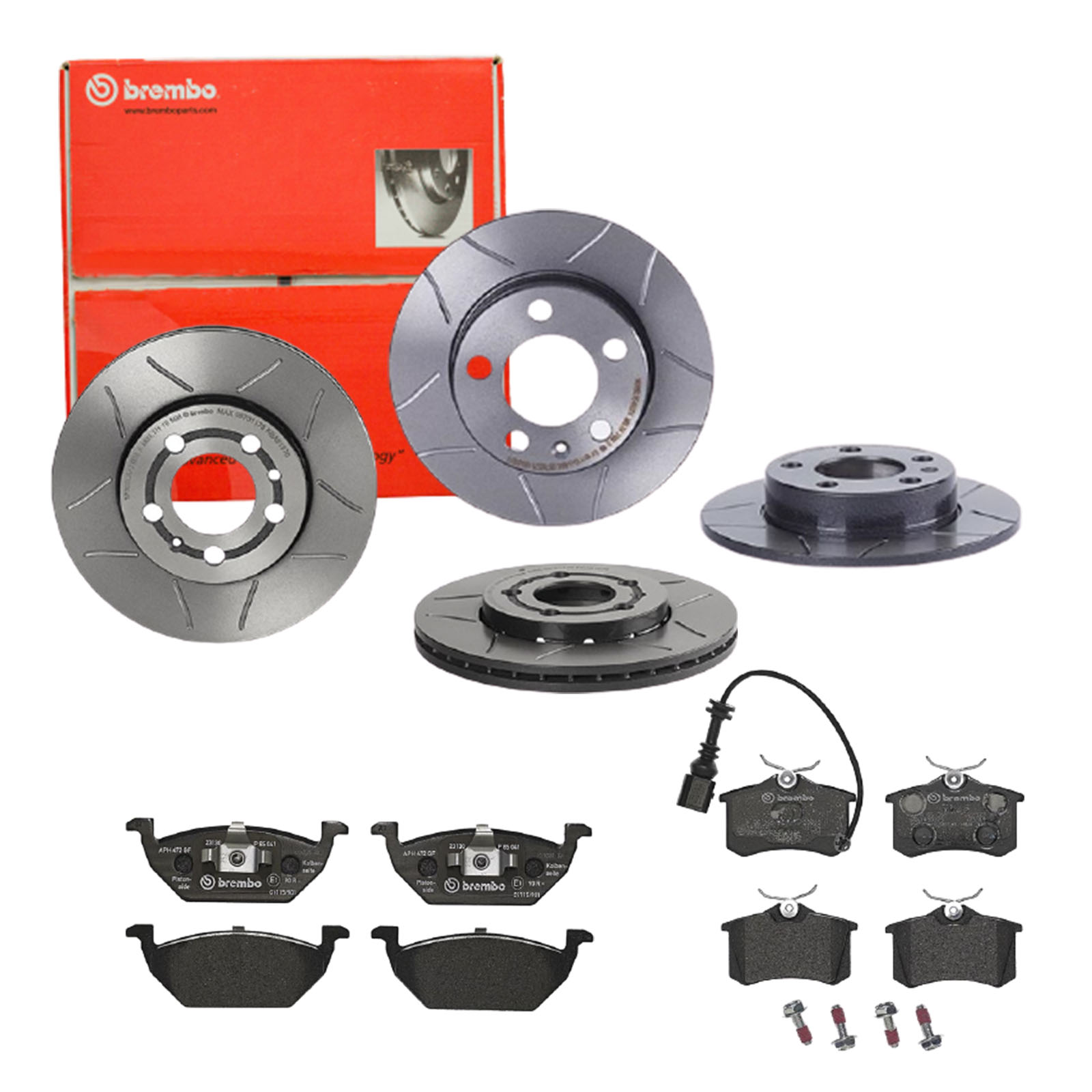 BREMBO Bremsensatz, Scheibenbremse sg00000e47 Hinterachse Geschlitzt 256mm 9mm für VW (FAW) AUDI SEAT SKODA VW VW (SVW) SKODA (SVW) BRILLIANCE