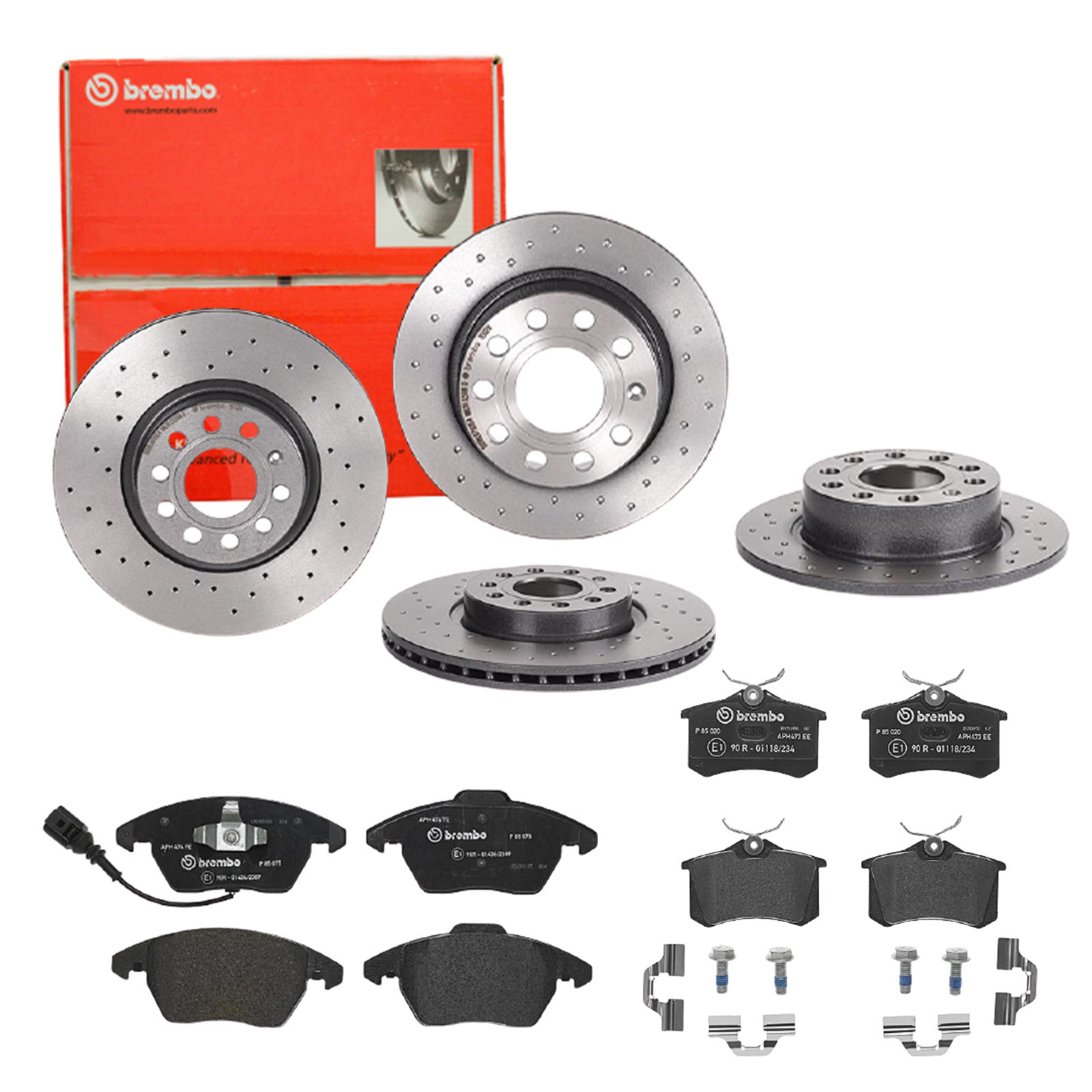 BREMBO Bremsensatz, Scheibenbremse sg00000e4r Hinterachse Gelocht 253mm 25mm für CITROËN FORD MG (SAIC) ROEWE (SAIC) LANCIA ZHONGHUA (BRILLIANCE) VW P