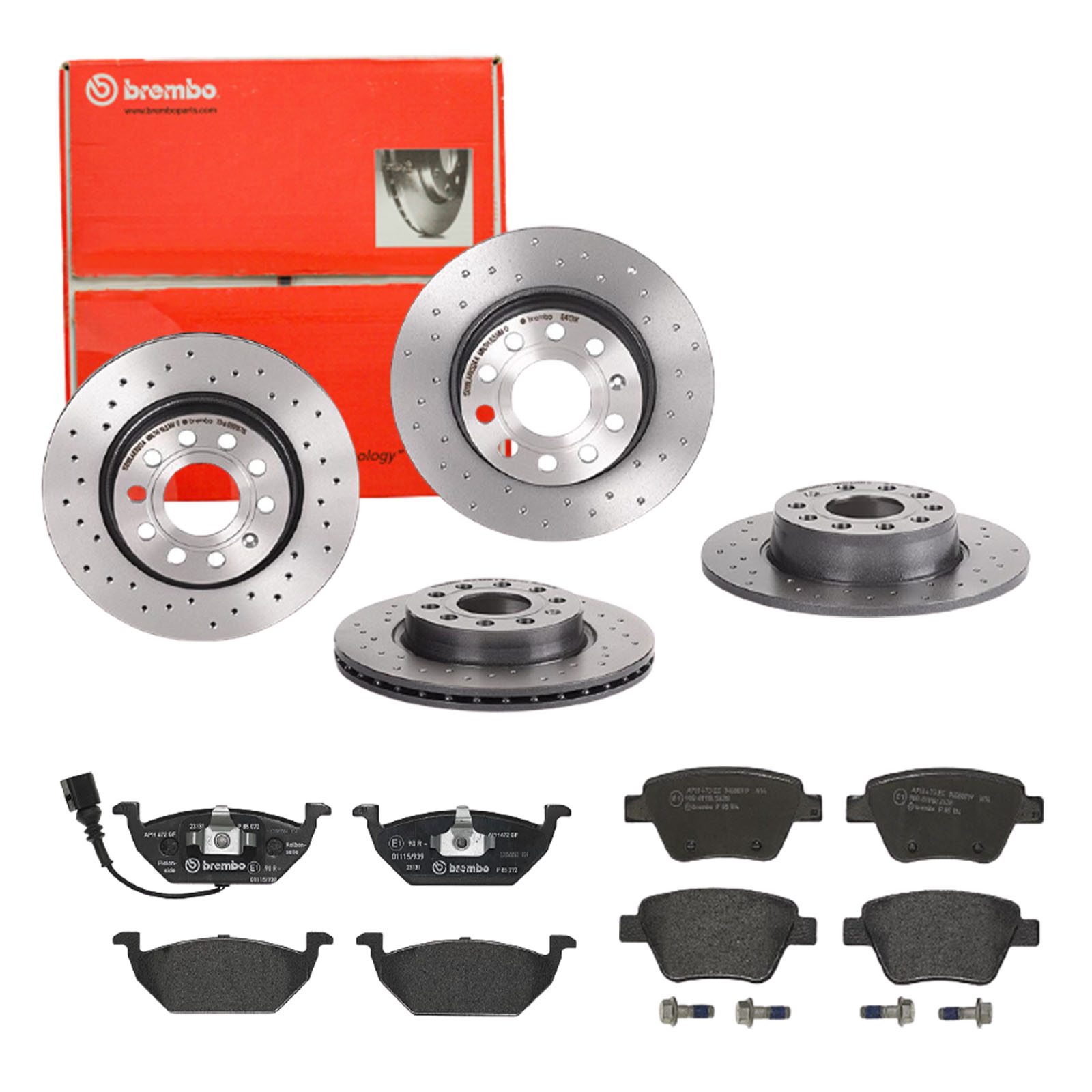BREMBO Bremsensatz, Scheibenbremse sg00000e59 Hinterachse Gelocht/innenbel. 272mm 22mm für ROEWE (SAIC) VW SKODA SEAT AUDI VW (FAW) SKODA (SVW) VW (SV