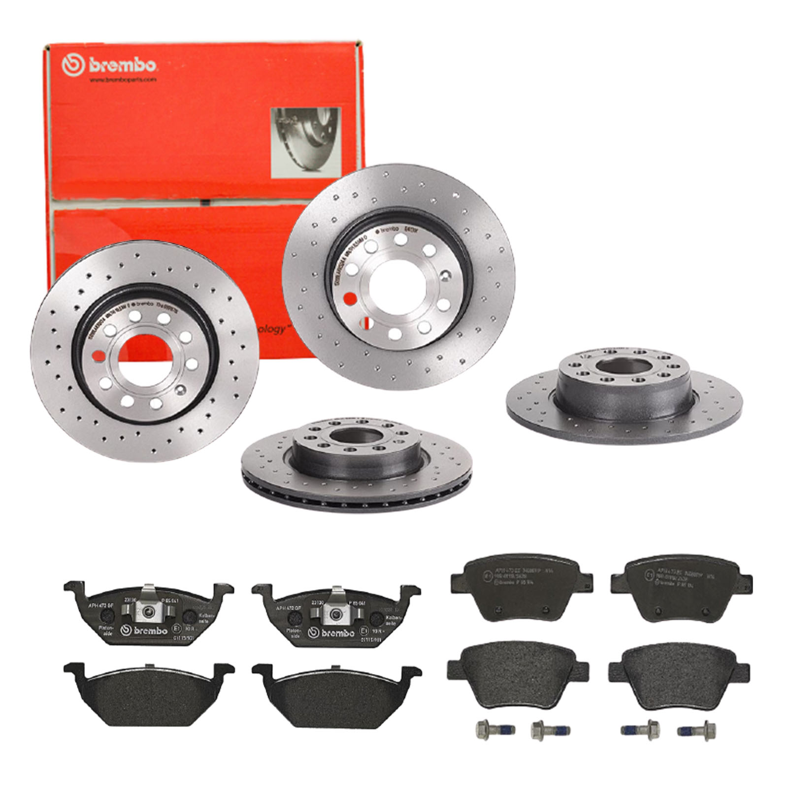 BREMBO Bremsensatz, Scheibenbremse sg00000e5b Hinterachse Gelocht/innenbel. 272mm 22mm für VW (FAW) VW AUDI SEAT SKODA (SVW) SKODA JETTA VW (SVW) BRIL