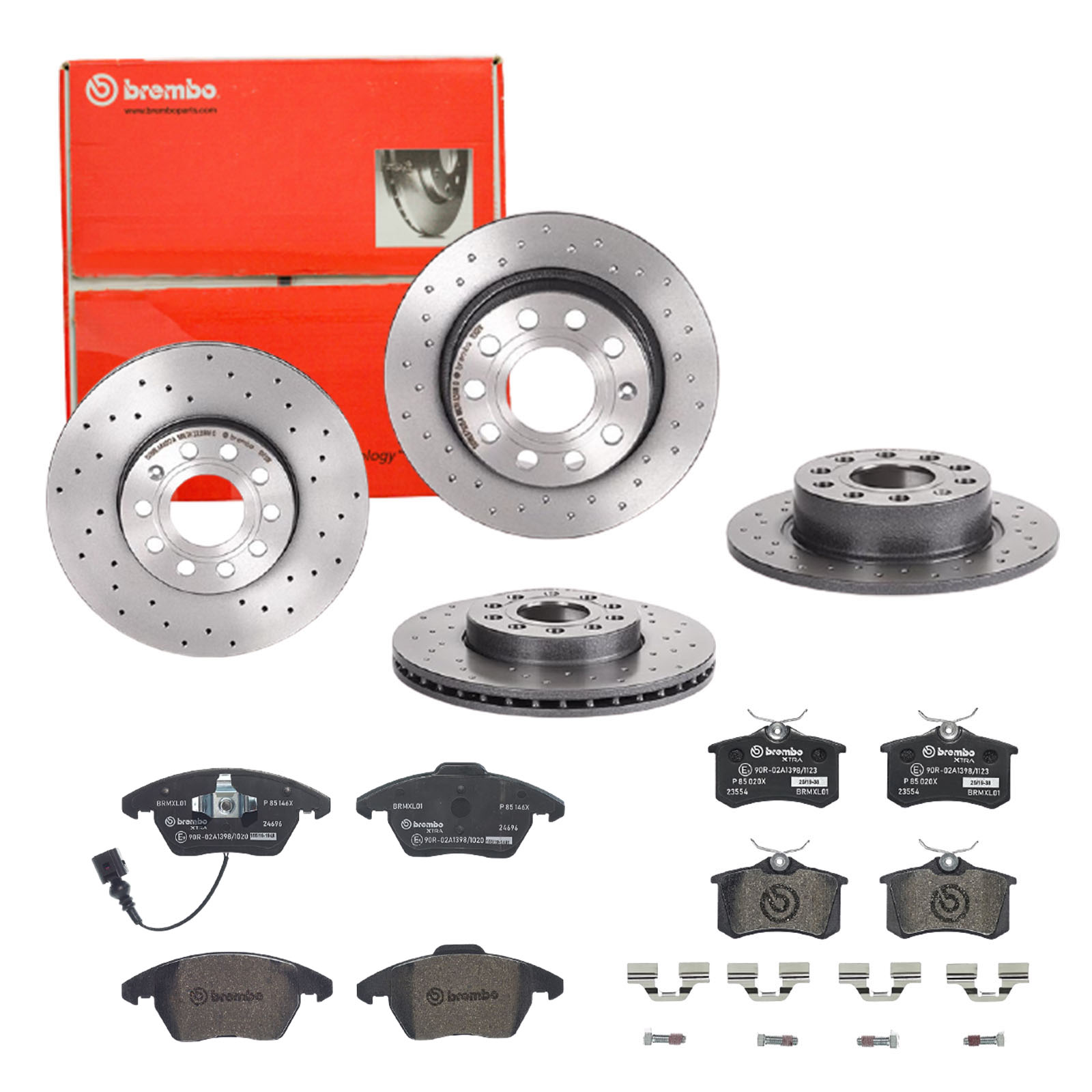 BREMBO Bremsensatz, Scheibenbremse sg00000e5k Hinterachse Gelocht 288mm 25mm für PEUGEOT CITROËN FORD ROEWE (SAIC) LANCIA ZHONGHUA (BRILLIANCE) DS VW