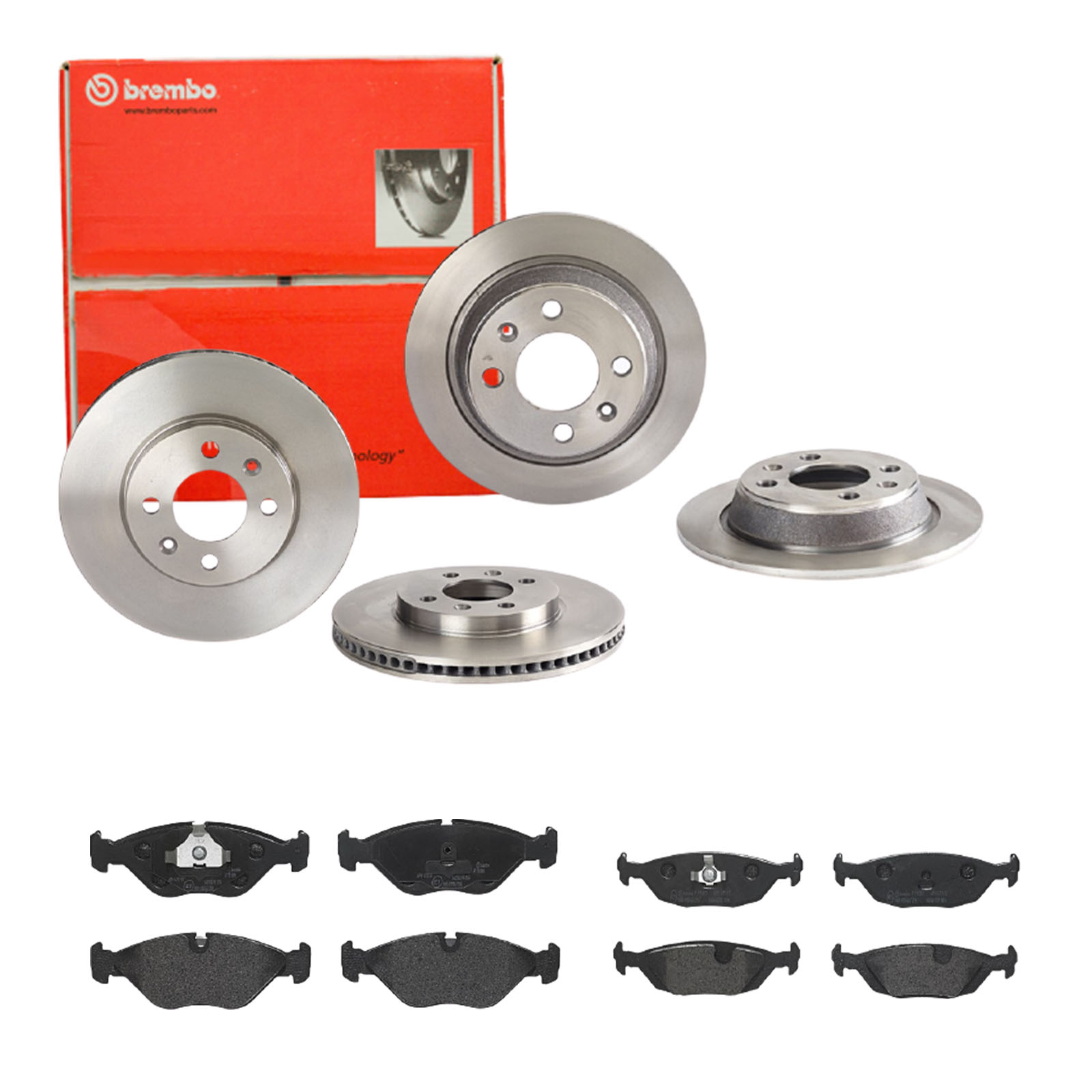 BREMBO Bremsensatz, Scheibenbremse sg00000e5s Hinterachse Innenbelüftet 258mm 9mm für VOLVO SAAB
