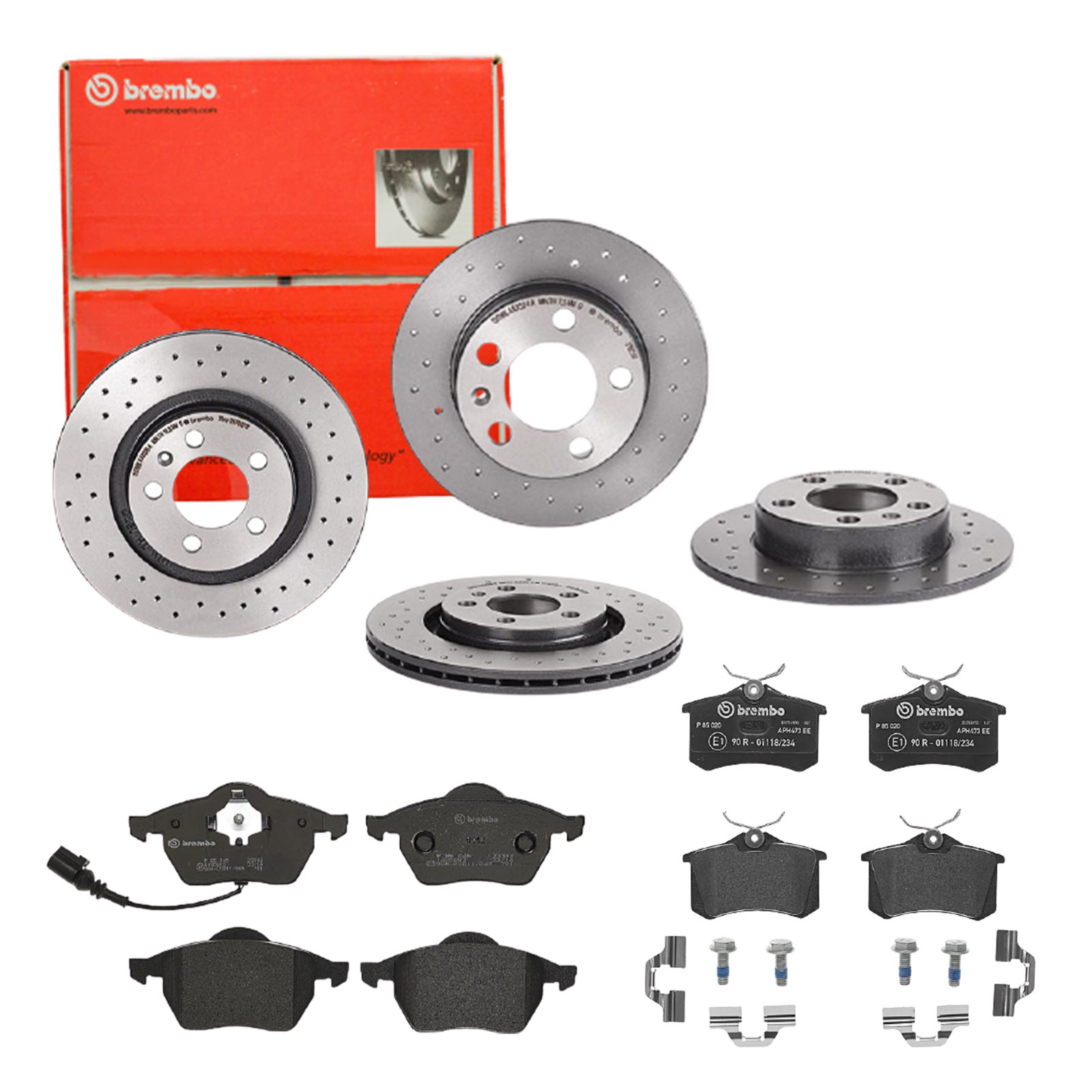 BREMBO Bremsensatz, Scheibenbremse sg00000e60 Hinterachse Gelocht/innenbel. 280mm 9mm für PEUGEOT CITROËN FORD MG (SAIC) ROEWE (SAIC) LANCIA ZHONGHUA