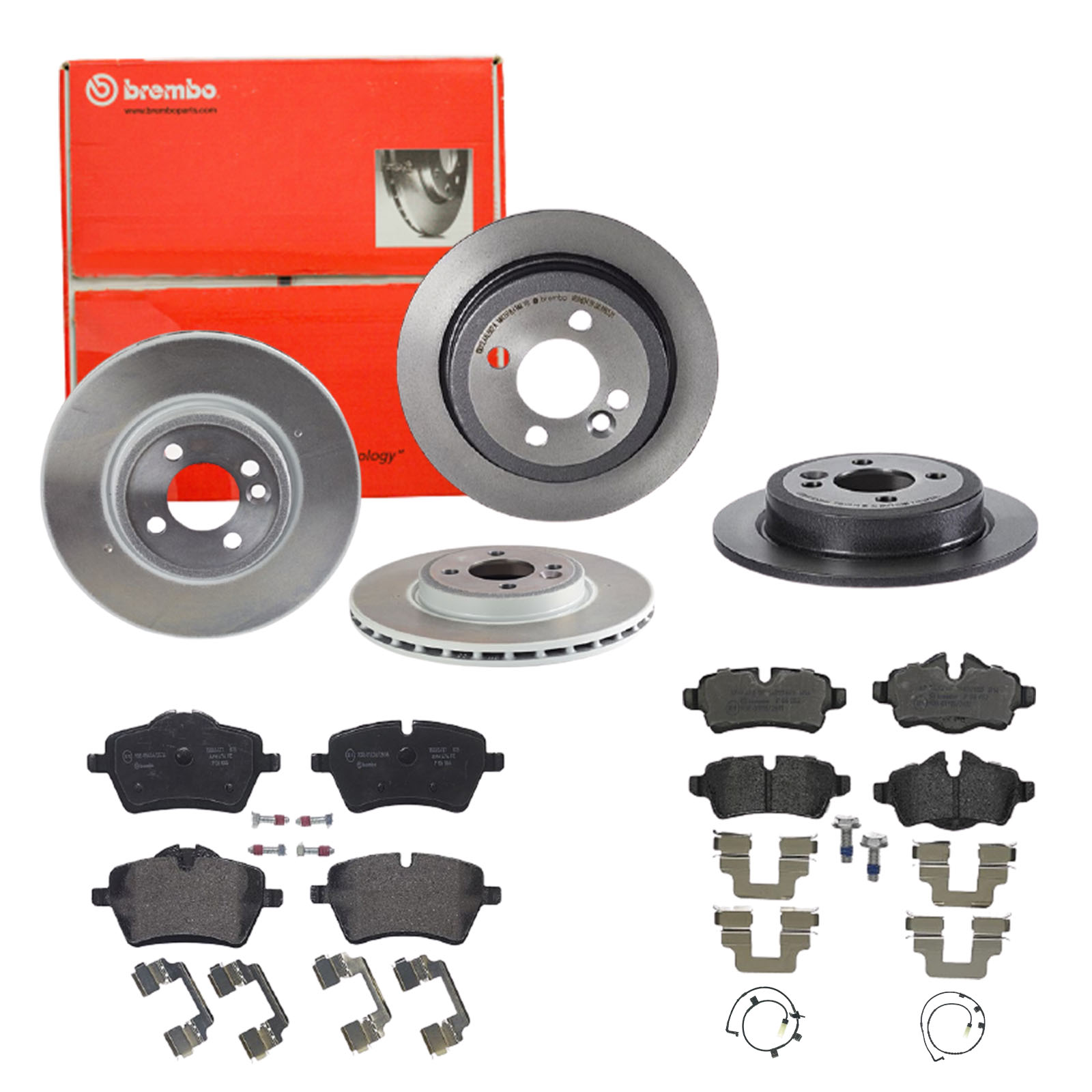 BREMBO Bremsensatz, Scheibenbremse sg00000e62 Hinterachse Voll 259mm 22mm für BMW MINI BOLINDER MUNKTELL