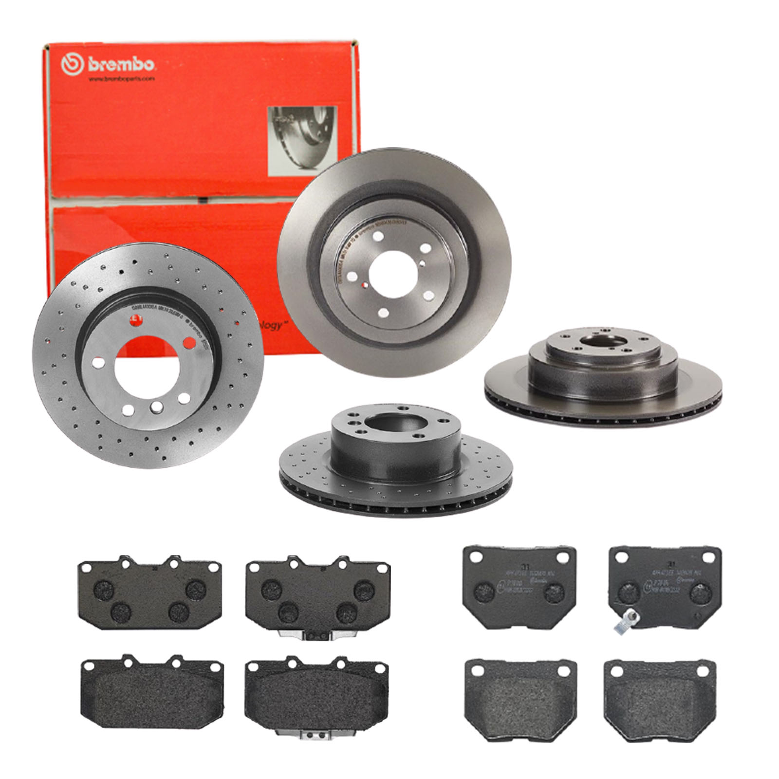 BREMBO Bremsensatz, Scheibenbremse sg00000e63 Hinterachse Innenbelüftet 293mm 18mm für TOYOTA SUBARU NISSAN JAGUAR