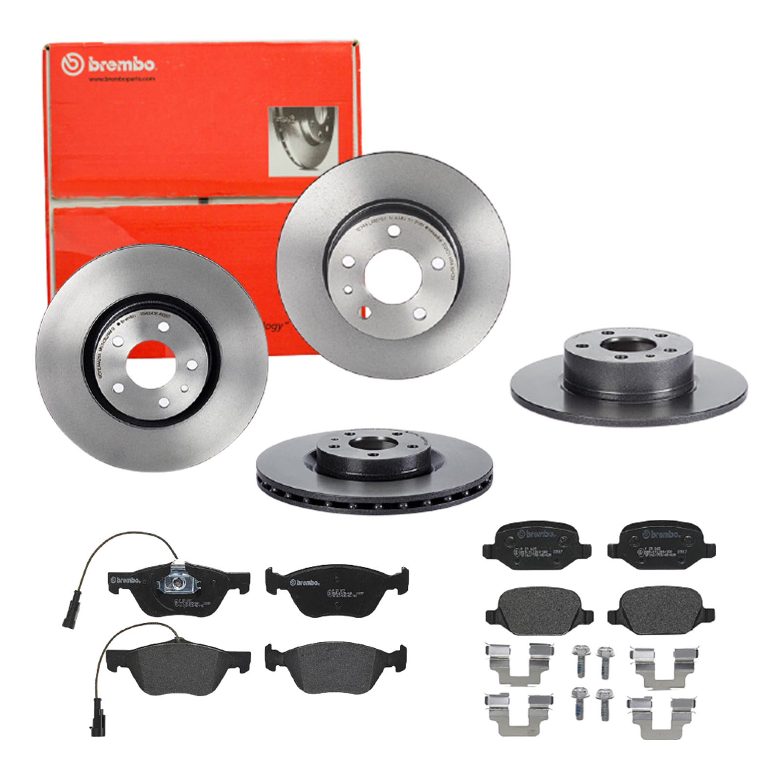 BREMBO Bremsensatz, Scheibenbremse sg00000e6p Hinterachse Innenbelüftet 251mm 22mm für OPEL FIAT LANCIA ALFA ROMEO VAUXHALL