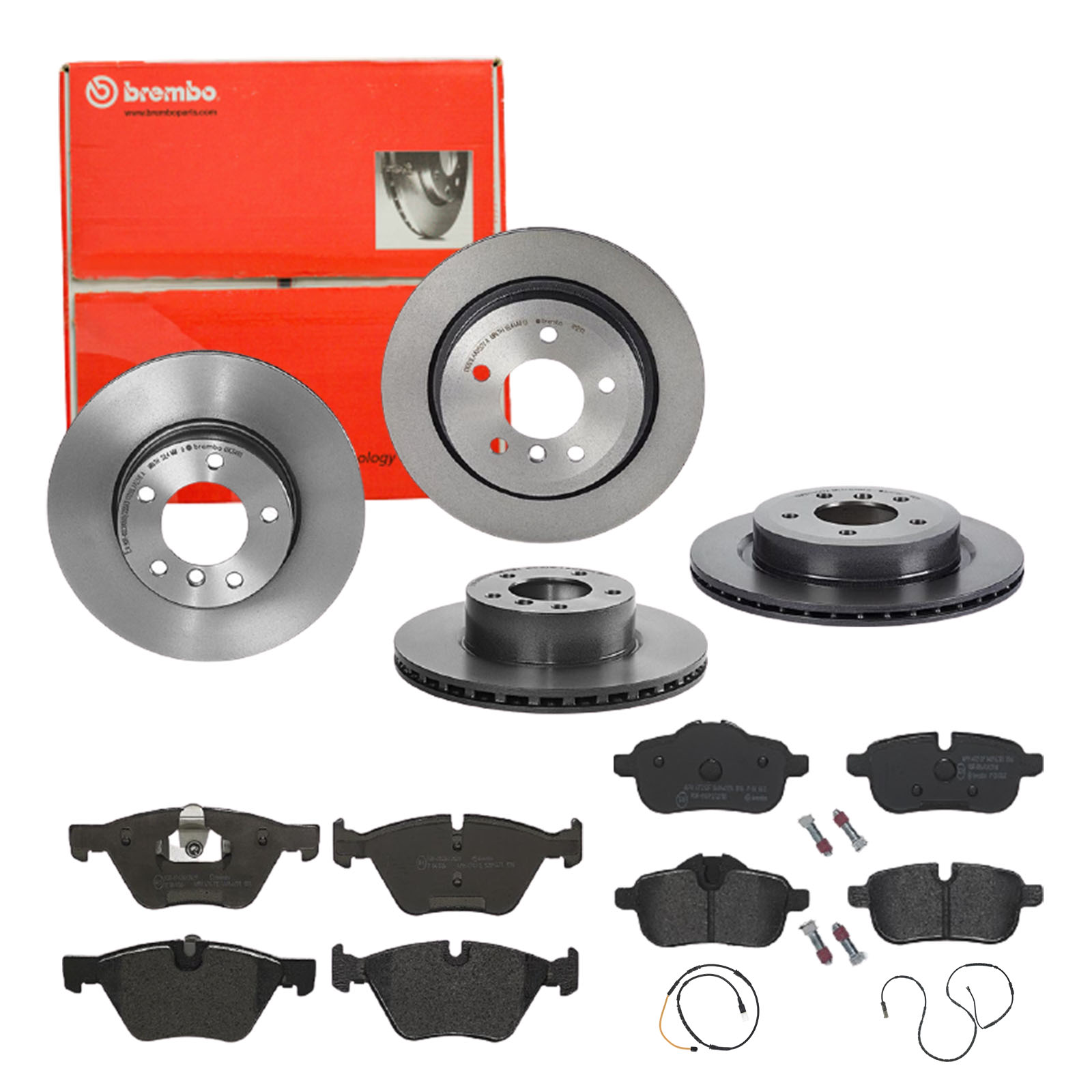 BREMBO Bremsensatz, Scheibenbremse sg00000e7r Hinterachse Innenbelüftet 300mm 24mm für BMW