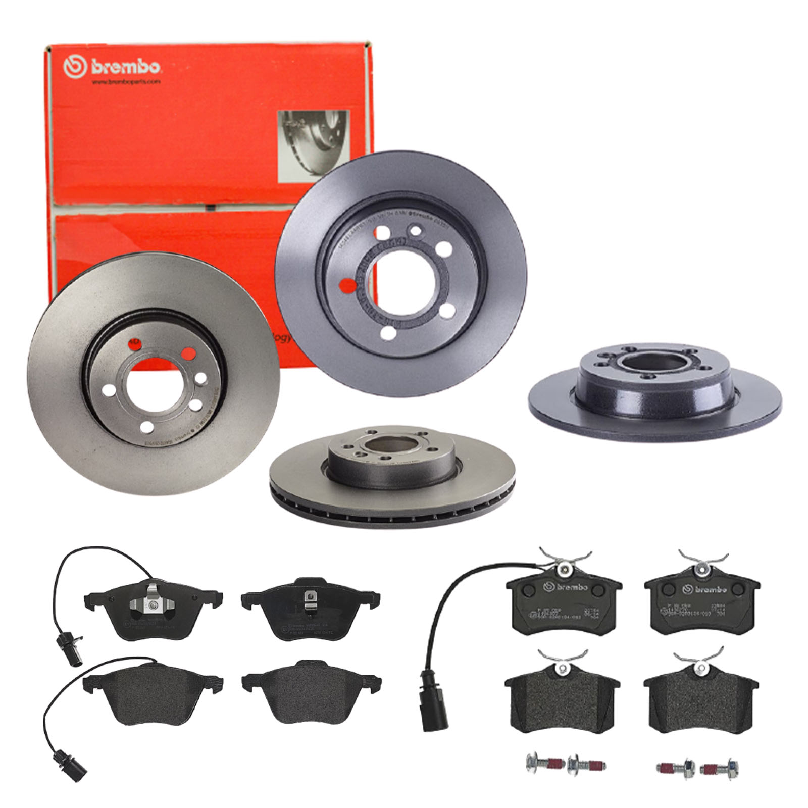 BREMBO Bremsensatz, Scheibenbremse sg00000e7z Vorderachse Voll 313mm 26mm für FORD SEAT SKODA VW