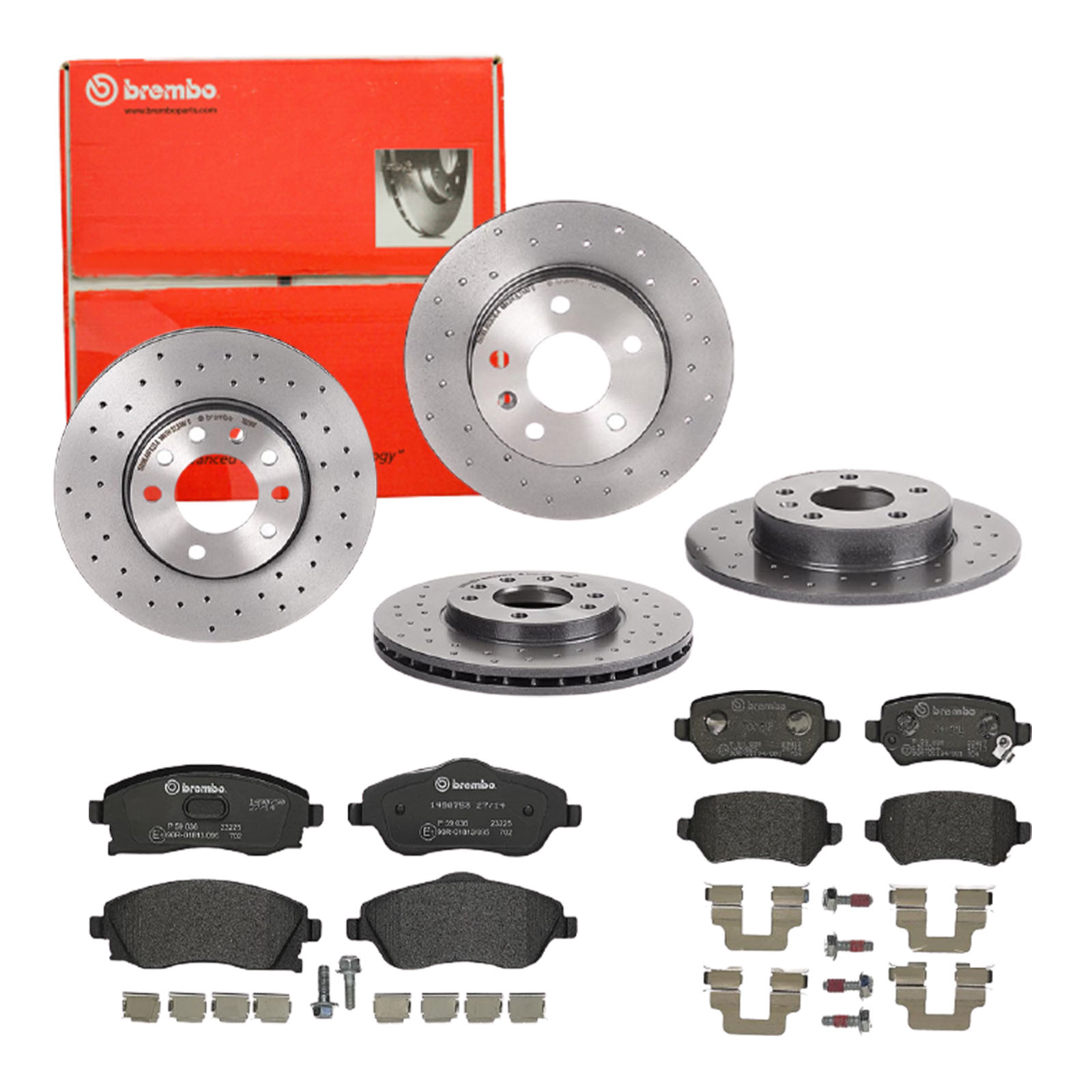 BREMBO Bremsensatz, Scheibenbremse sg00000e80 Hinterachse Voll 264mm 10mm für OPEL VAUXHALL GENERAL MOTORS SATURN KIA