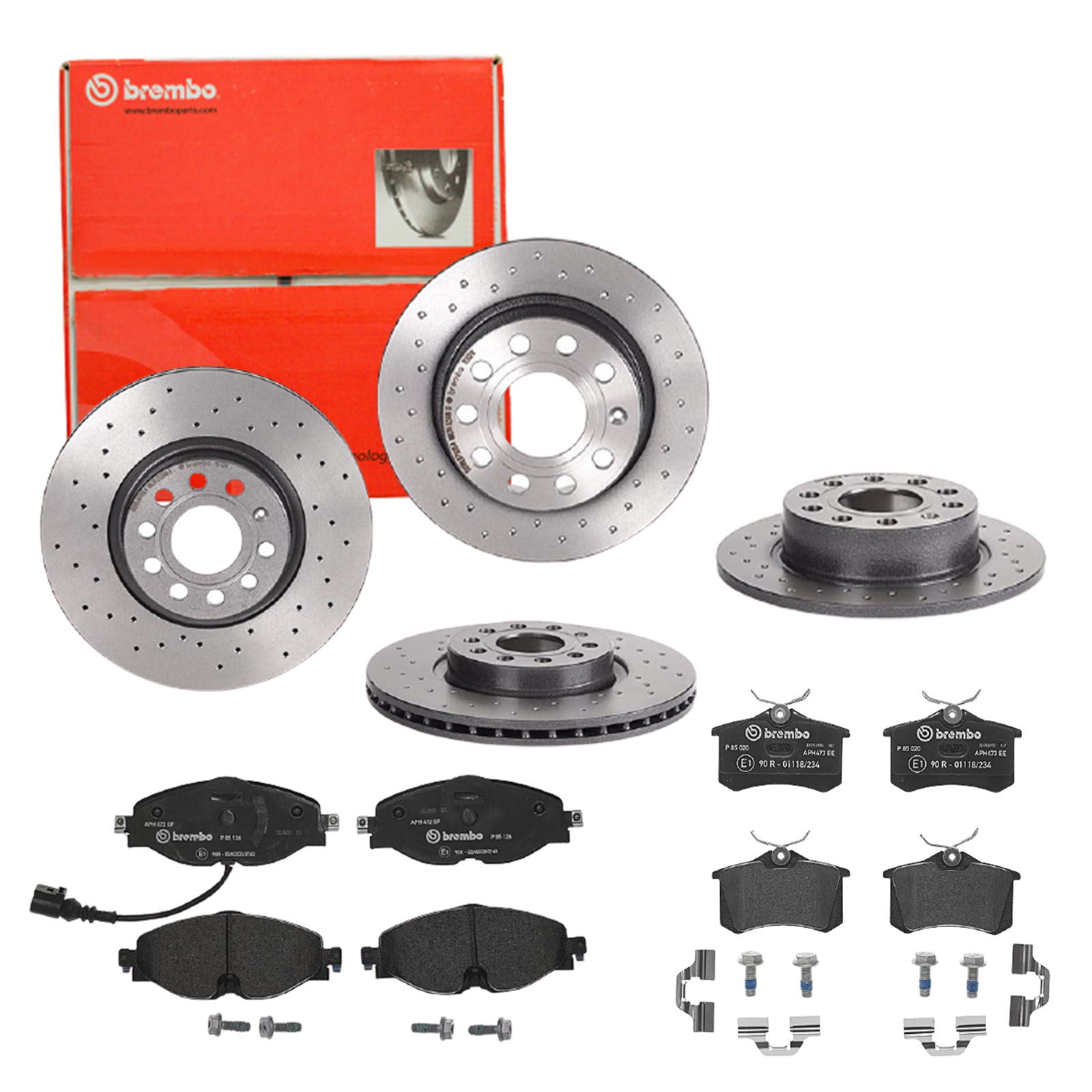 BREMBO Bremsensatz, Scheibenbremse sg00000e83 Hinterachse Gelocht 253mm 25mm für CITROËN PEUGEOT FORD MG (SAIC) ROEWE (SAIC) LANCIA ZHONGHUA (BRILLIAN