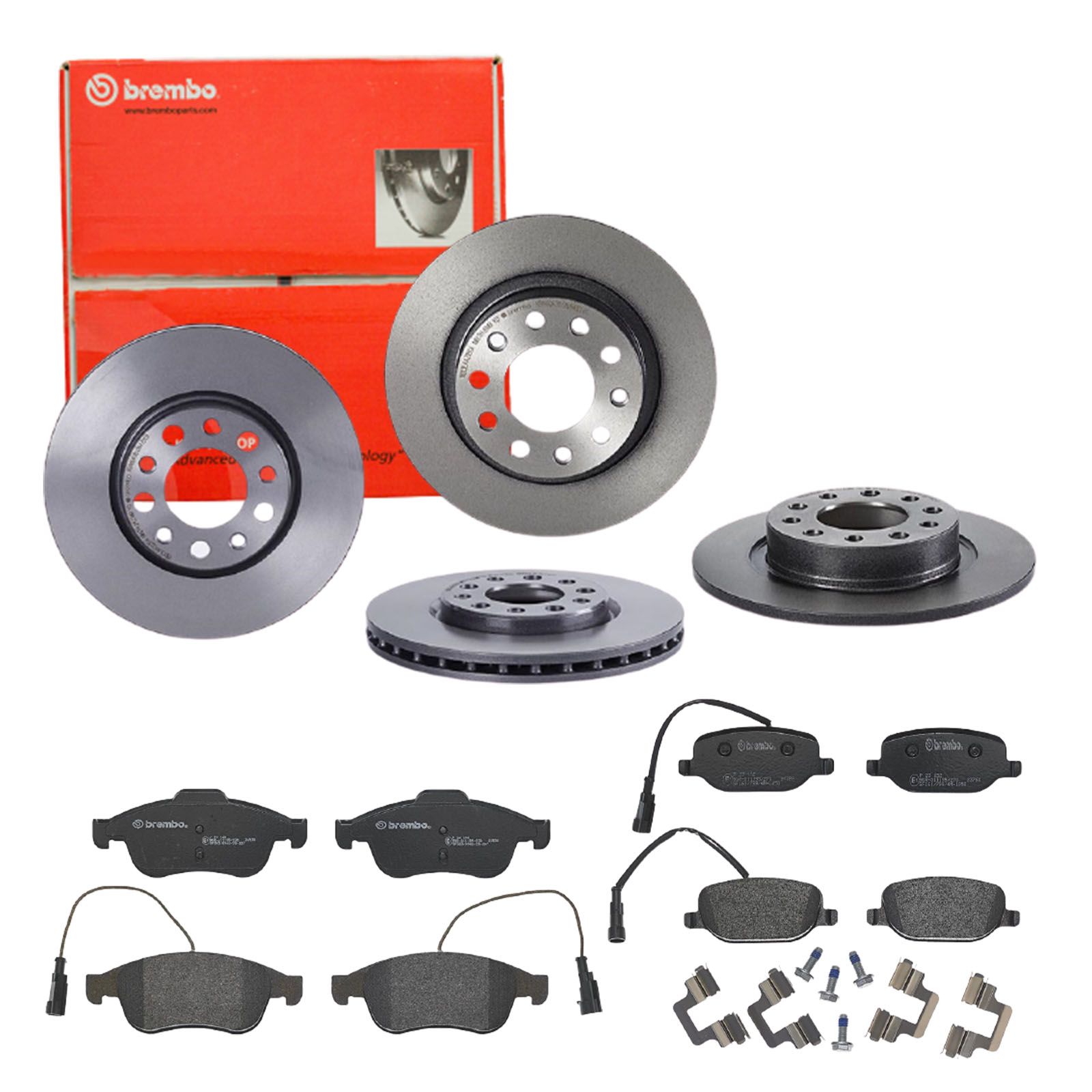 BREMBO Bremsensatz, Scheibenbremse sg00000e87 Hinterachse Voll 281mm 10mm für ALFA ROMEO FIAT (GAC) FIAT JEEP