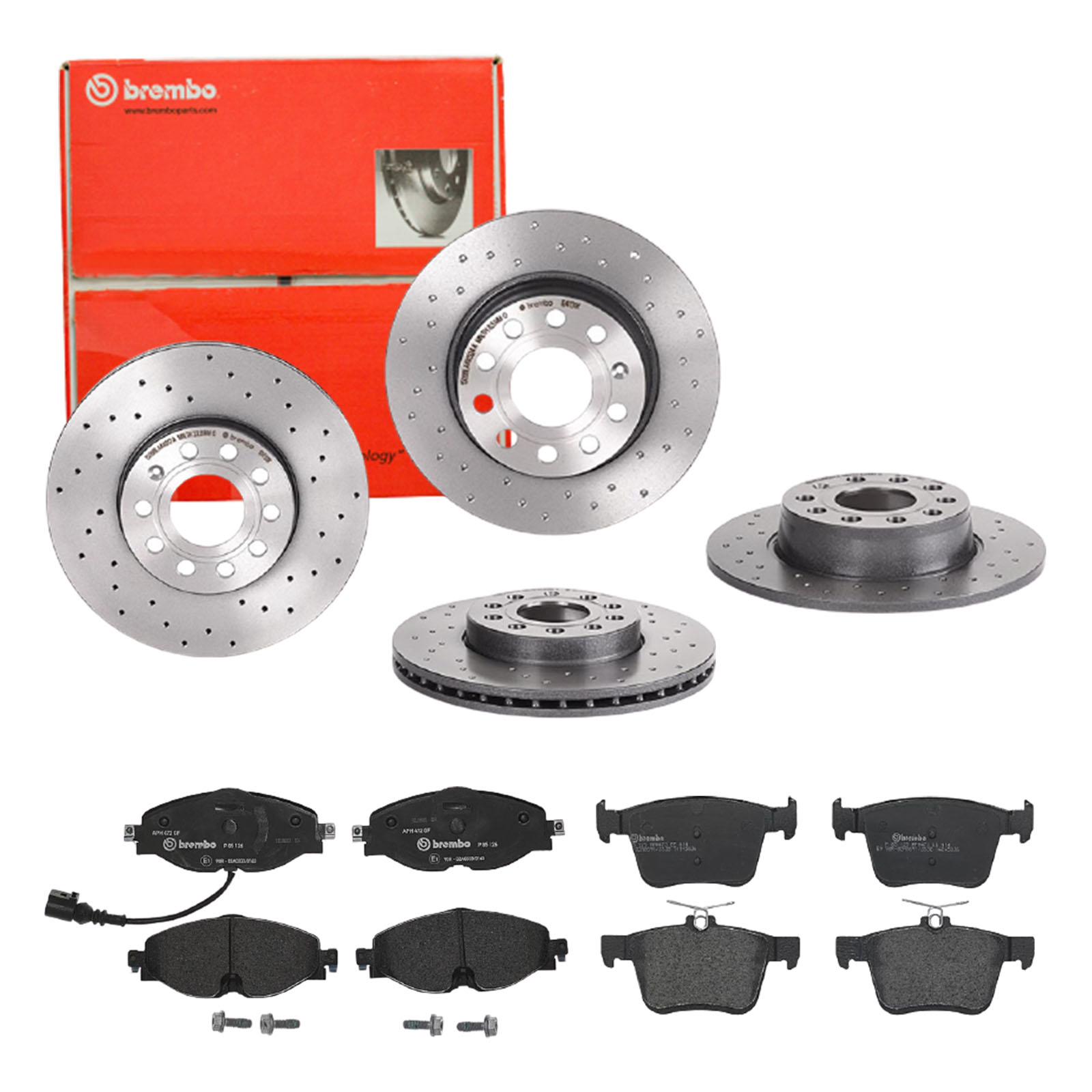 BREMBO Bremsensatz, Scheibenbremse sg00000e8d Hinterachse Gelocht 272mm 10mm für MG (SAIC) VW SEAT AUDI (FAW) SKODA VW (FAW) AUDI SKODA (SVW)