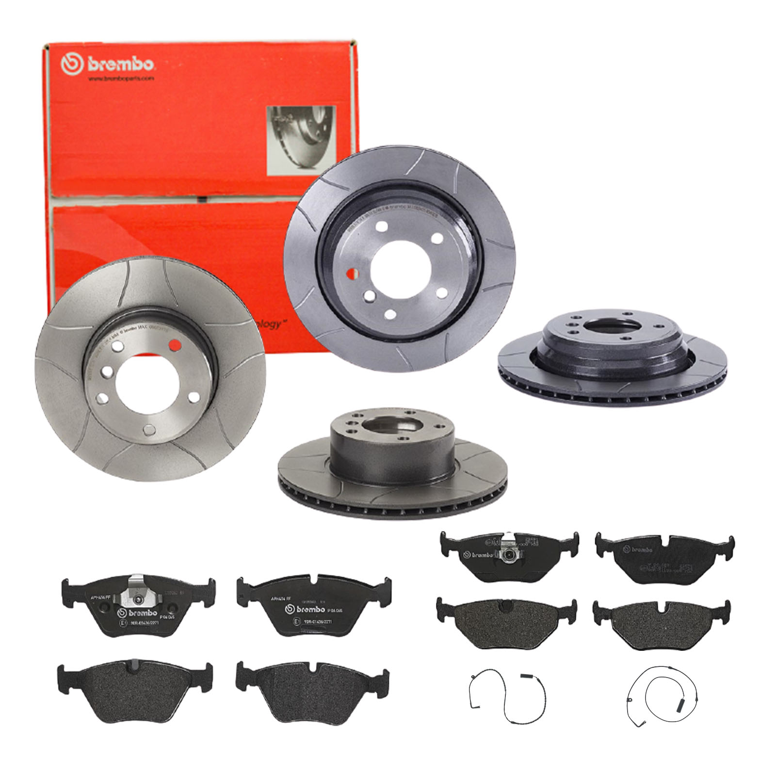 BREMBO Bremsensatz, Scheibenbremse sg00000e8i Hinterachse Geschlitzt 298mm 20mm für BMW