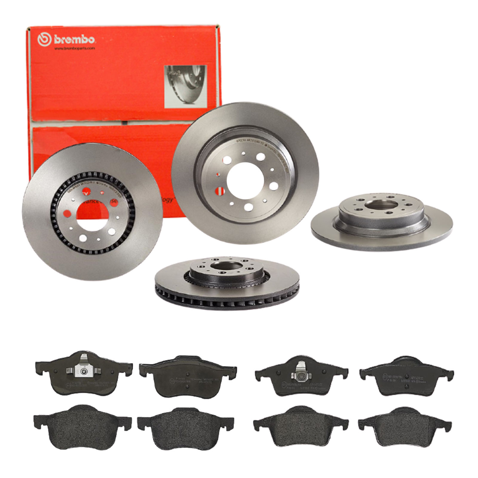 BREMBO Bremsensatz, Scheibenbremse sg00000e8p Hinterachse Innenbelüftet 288mm 28mm für VOLVO
