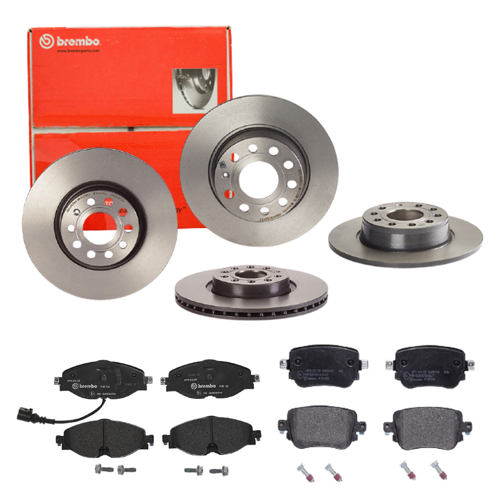 BREMBO Bremsensatz, Scheibenbremse sg00000e8q Hinterachse Voll 312mm 25mm für VW AUDI (FAW) AUDI SEAT SKODA VW (FAW) JETTA SKODA (SVW)