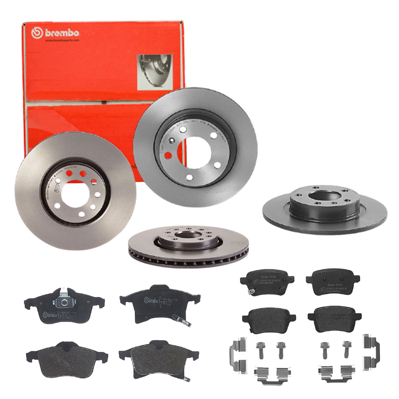 BREMBO Bremsensatz, Scheibenbremse sg00000e8u Hinterachse Innenbelüftet 264mm 25mm für OPEL VAUXHALL SAAB
