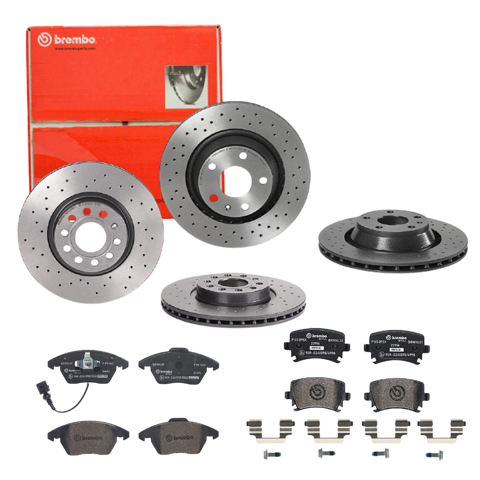 BREMBO Bremsensatz, Scheibenbremse sg00000e8y Hinterachse Gelocht/innenbel. 310mm 25mm für VW VW (FAW) SEAT VW (SVW) SKODA AUDI SKODA (SVW)