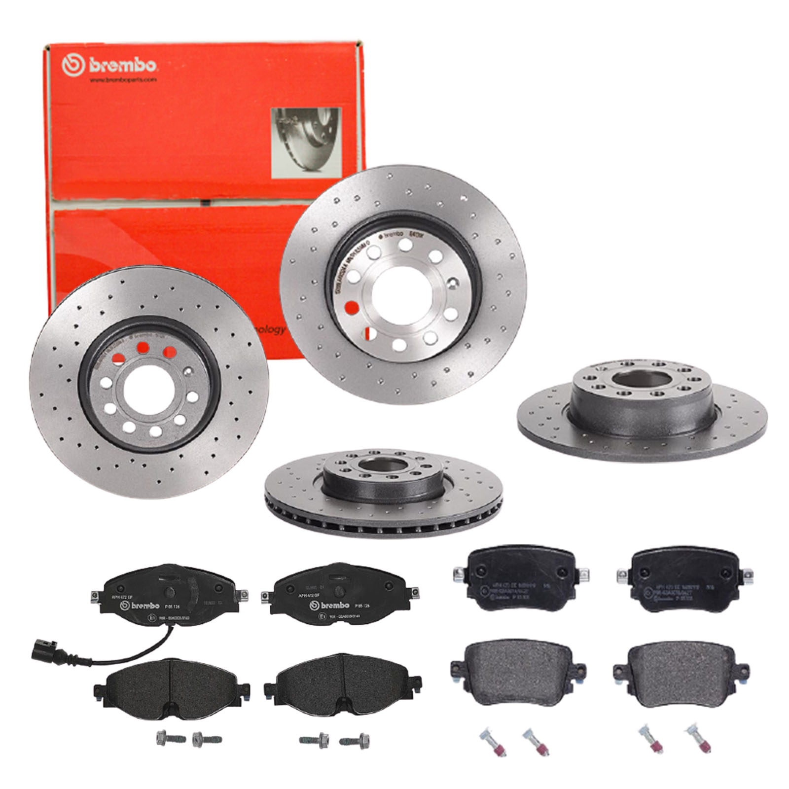 BREMBO Bremsensatz, Scheibenbremse sg00000e9d Hinterachse Gelocht/innenbel. 272mm 25mm für VW AUDI (FAW) SKODA AUDI SEAT VW (FAW) VW (SVW) SKODA (SVW)