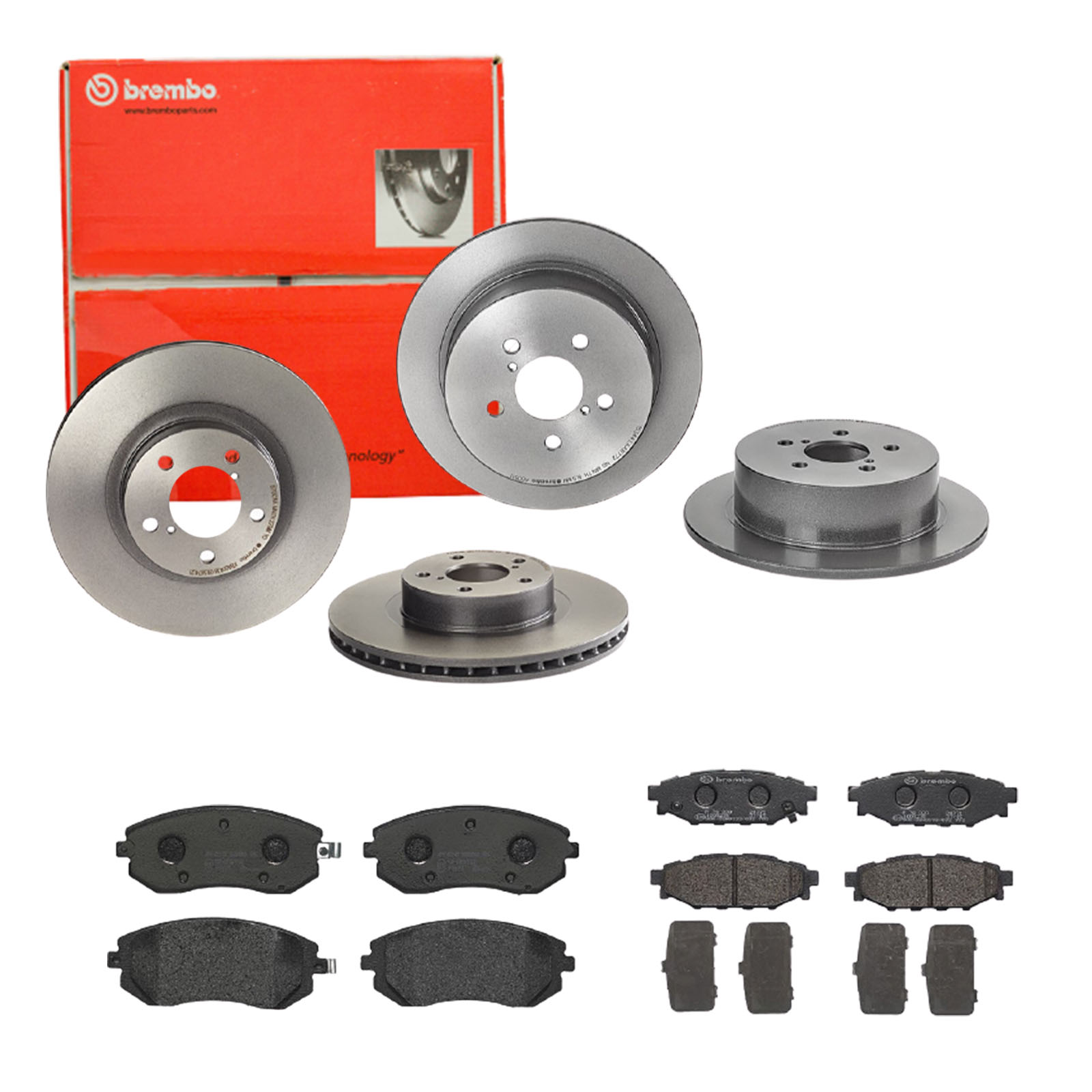 BREMBO Bremsensatz, Scheibenbremse sg00000e9i Hinterachse Voll 274mm 24mm für SAAB SUBARU TOYOTA
