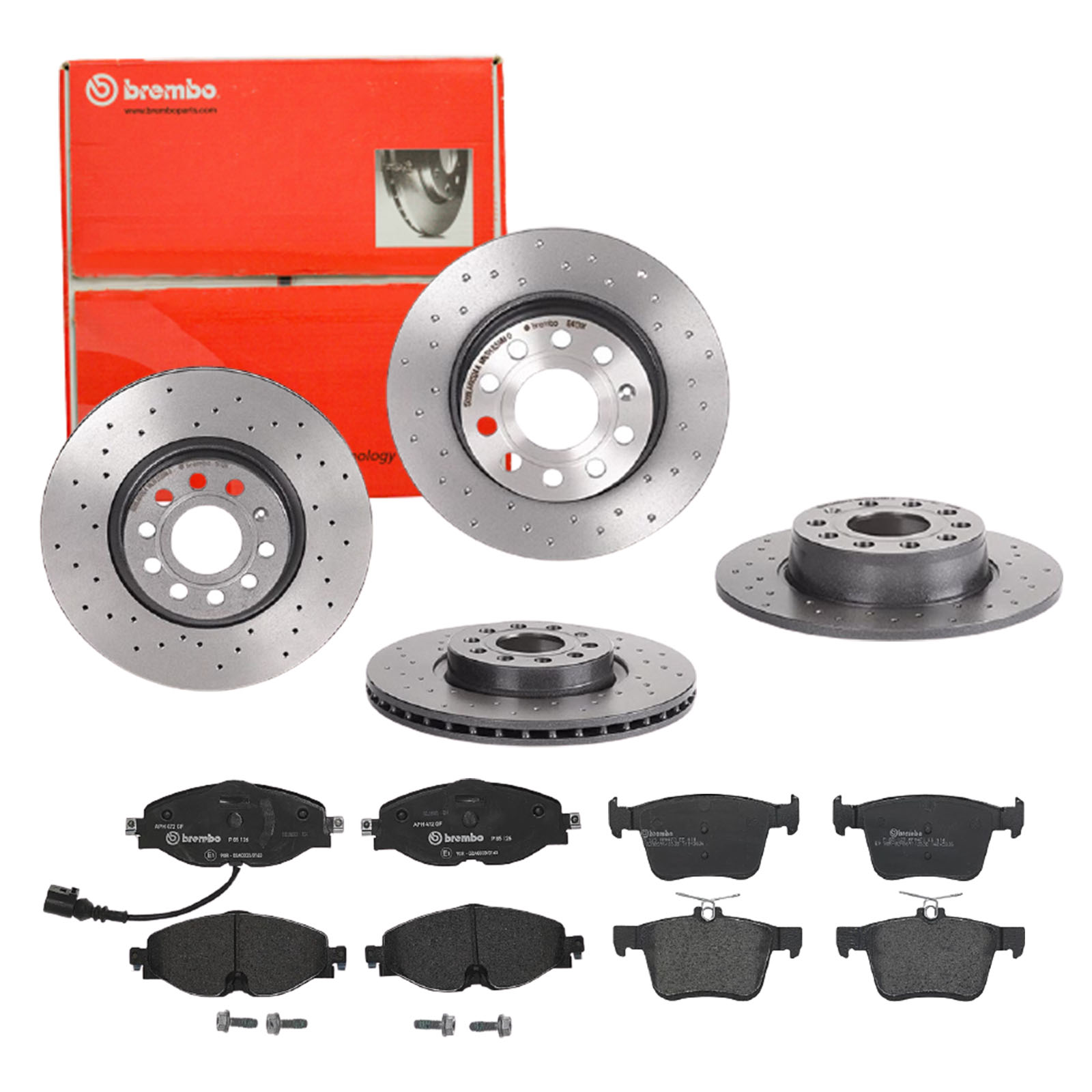 BREMBO Bremsensatz, Scheibenbremse sg00000e9k Hinterachse Gelocht/innenbel. 272mm 25mm für MG (SAIC) VW AUDI (FAW) SKODA SEAT VW (FAW) VW (SVW) AUDI S