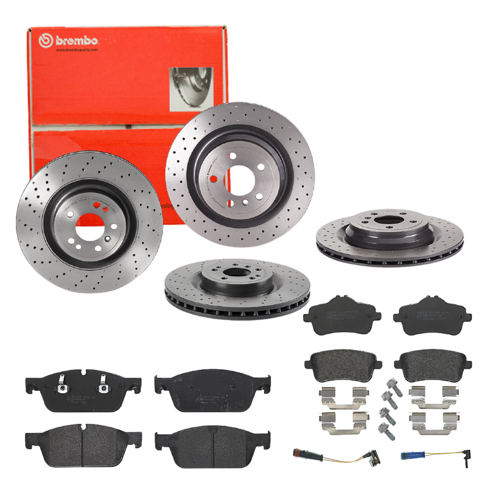 BREMBO Bremsensatz, Scheibenbremse sg00000e9n Hinterachse Gelocht/innenbel. 330mm 22mm für MERCEDES-BENZ