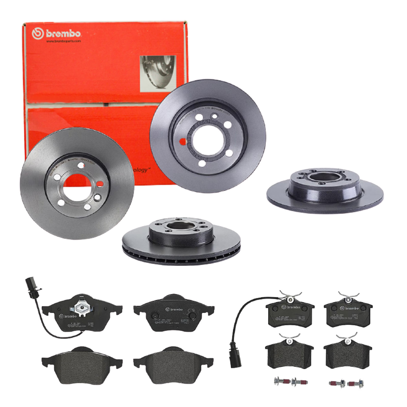 BREMBO Bremsensatz, Scheibenbremse sg00000e9s Hinterachse Voll 288mm 25mm für FORD SEAT VW SKODA AUDI