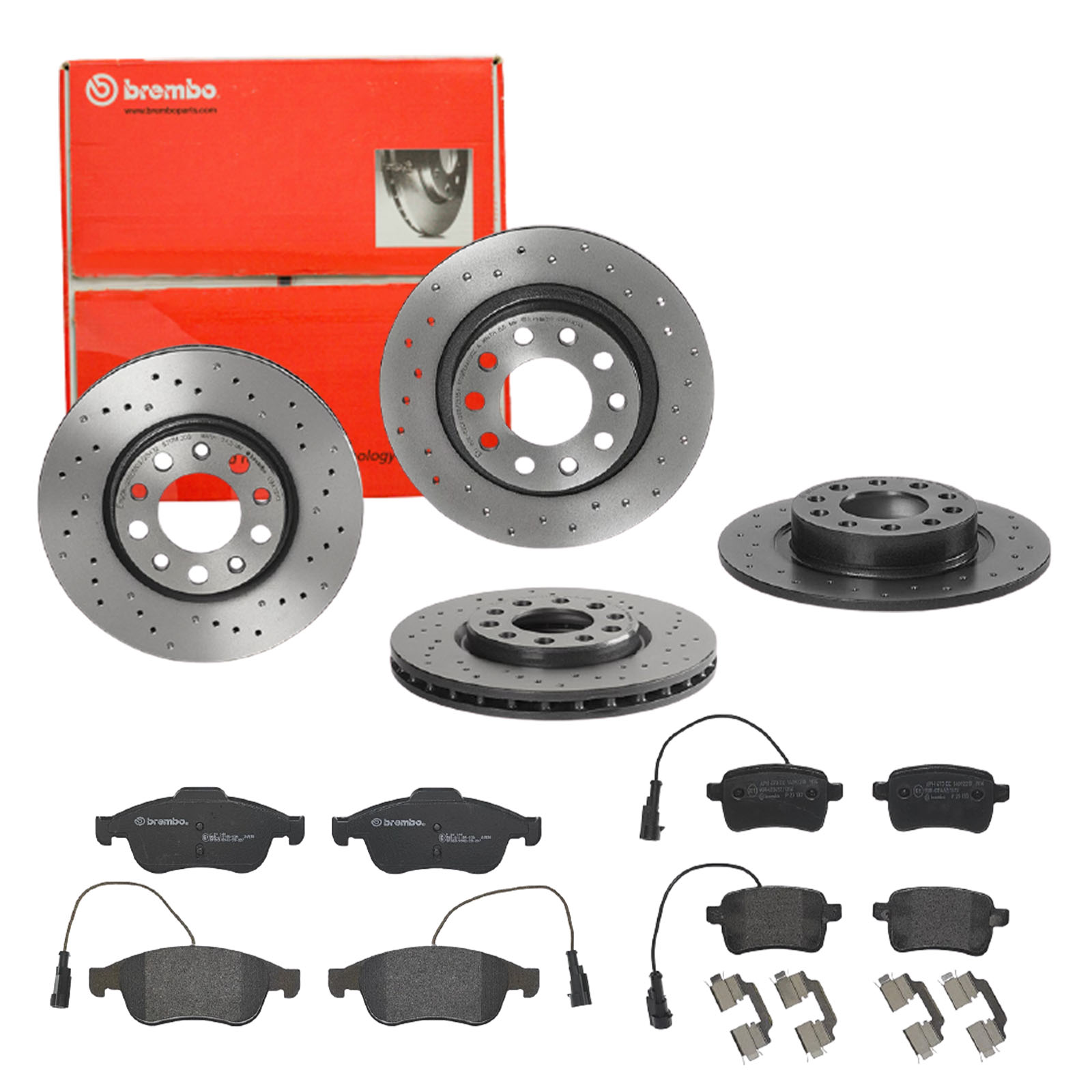 BREMBO Bremsensatz, Scheibenbremse sg00000eak Vorderachse Gelocht 264mm 10mm für ALFA ROMEO FIAT (GAC) FIAT JEEP