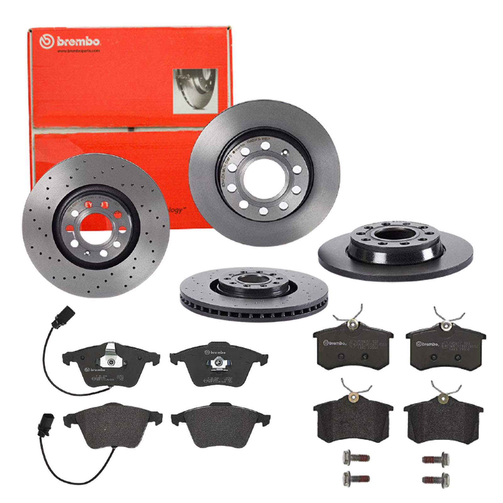 BREMBO Bremsensatz, Scheibenbremse sg00000ean Vorderachse Gelocht/innenbel. 320mm 12mm für PEUGEOT MG (SAIC) ROEWE (SAIC) SKODA CITROËN SEAT VW AUDI N