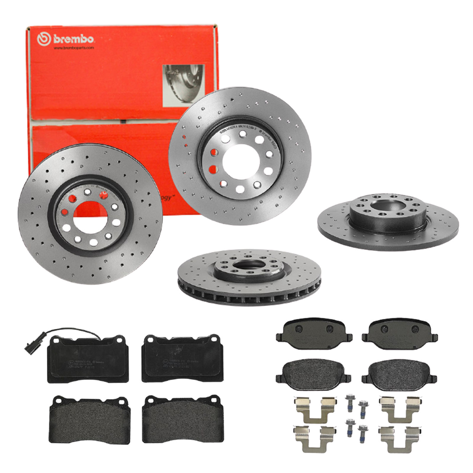 BREMBO Bremsensatz, Scheibenbremse sg00000eaq Hinterachse Gelocht 278mm 12mm für LANCIA ALFA ROMEO FIAT (GAC) JEEP FIAT JEEP (GAC FCA) MASERATI CHRYSL