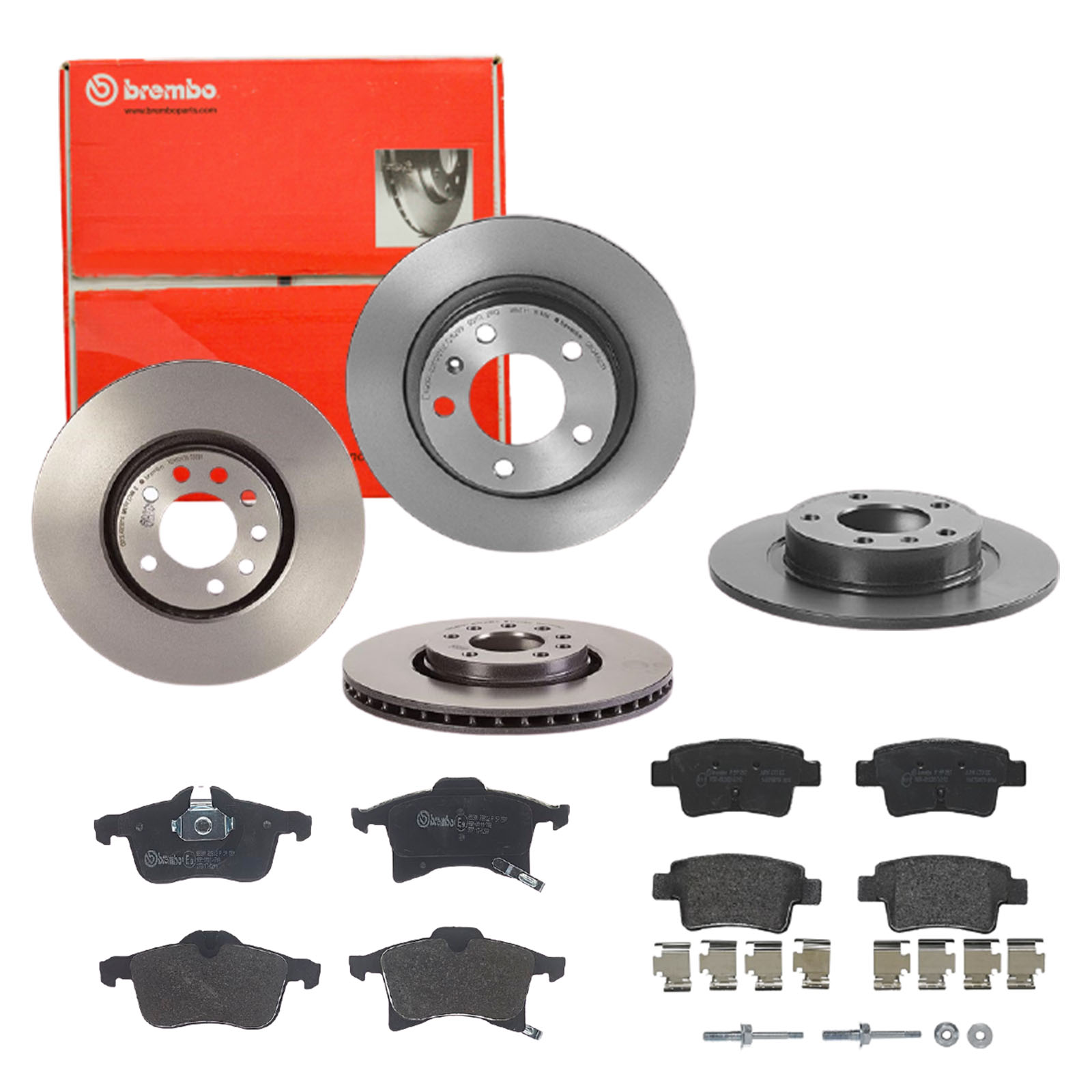 BREMBO Bremsensatz, Scheibenbremse sg00000eb1 Hinterachse Innenbelüftet 264mm 25mm für OPEL SAAB VAUXHALL FIAT