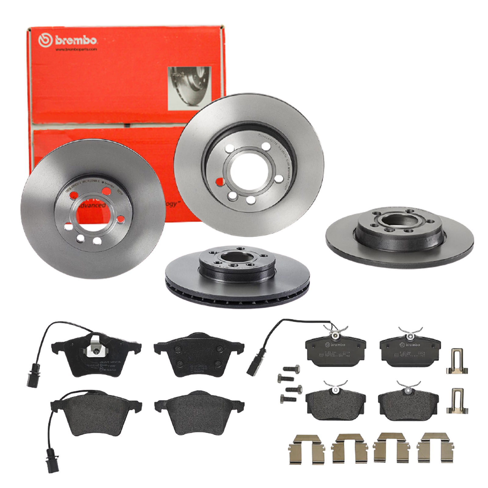 BREMBO Bremsensatz, Scheibenbremse sg00000eb6 Hinterachse Innenbelüftet 300mm 26mm für FORD VW SKODA SEAT AUDI