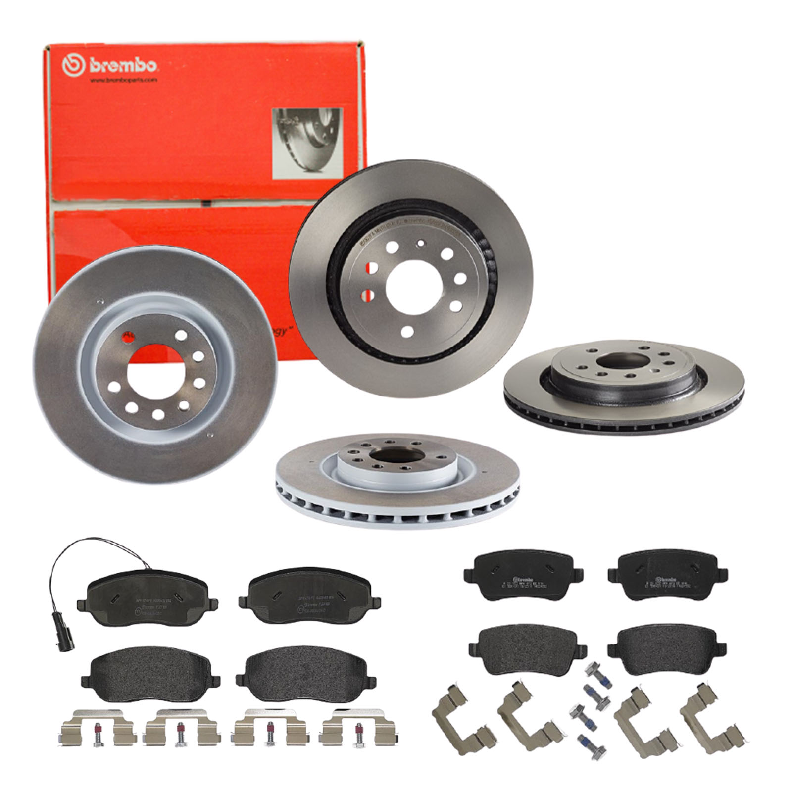 BREMBO Bremsensatz, Scheibenbremse sg00000eb7 Hinterachse Innenbelüftet 305mm 28mm für OPEL SAAB FIAT VAUXHALL