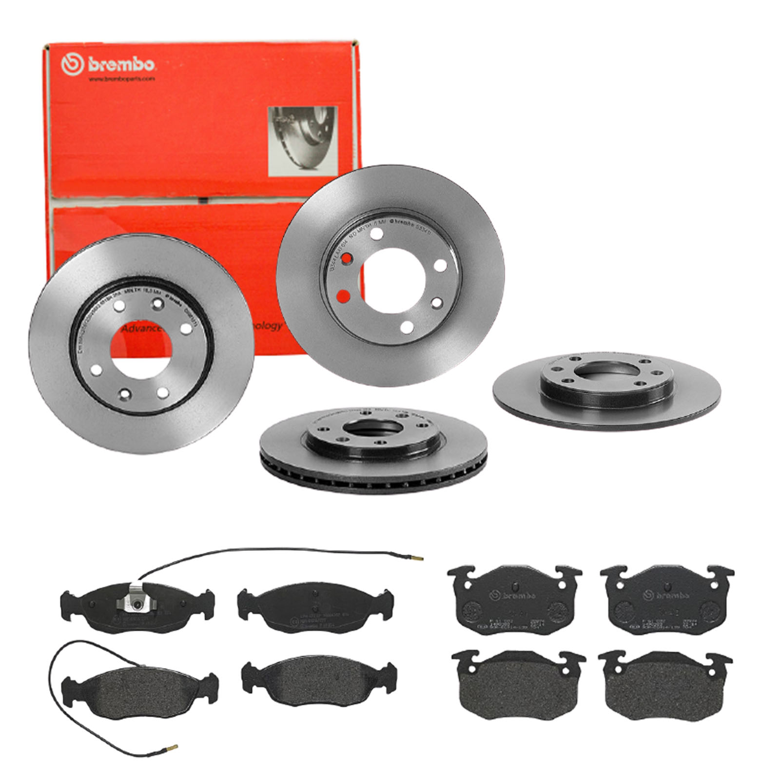 BREMBO Bremsensatz, Scheibenbremse sg00000ebb Hinterachse Voll 247mm 8mm für CITROËN PEUGEOT FENGSHEN RENAULT HSV