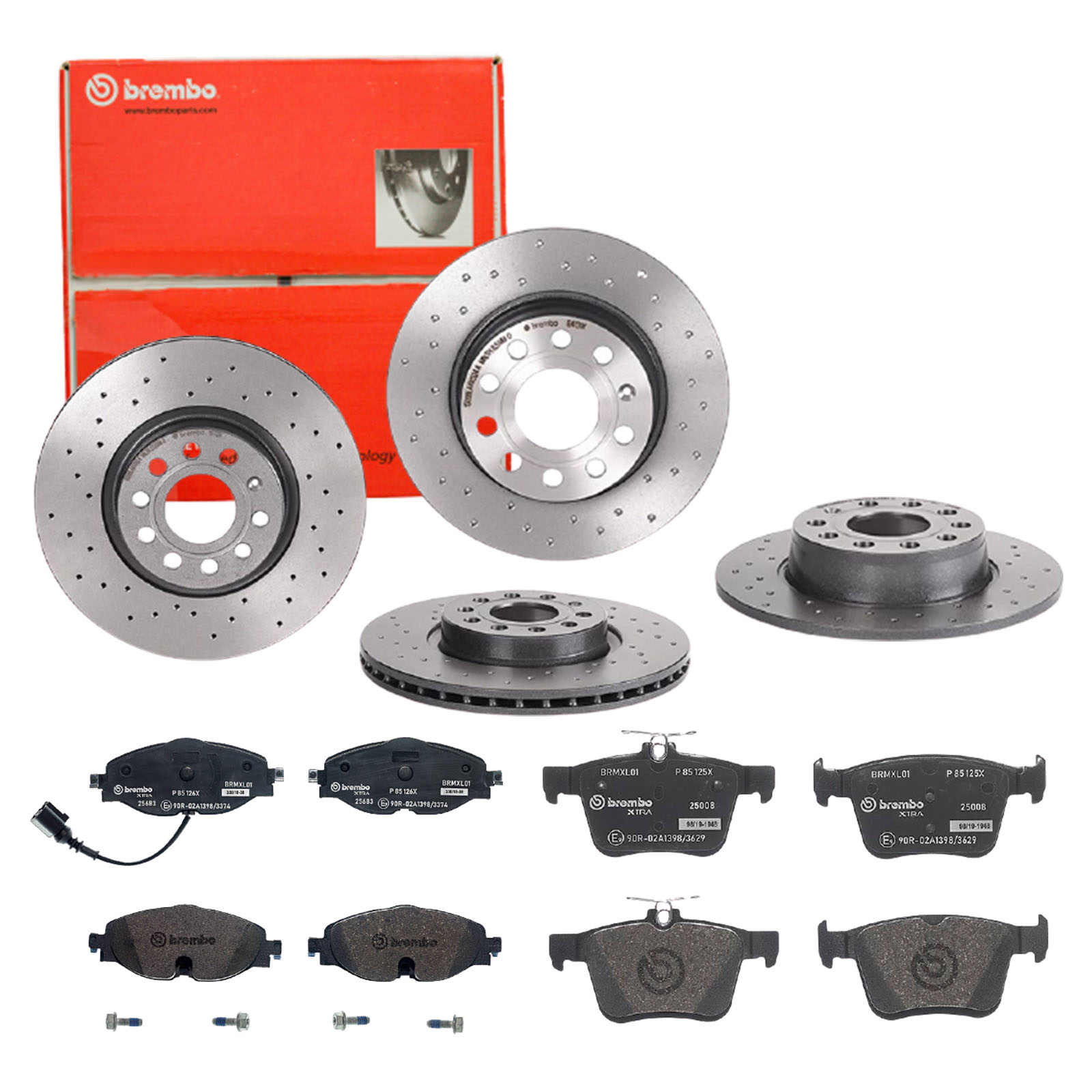 BREMBO Bremsensatz, Scheibenbremse sg00000ebm Hinterachse Gelocht/innenbel. 272mm 25mm für MG (SAIC) VW AUDI (FAW) SKODA (SVW) SKODA AUDI SEAT VW (FAW