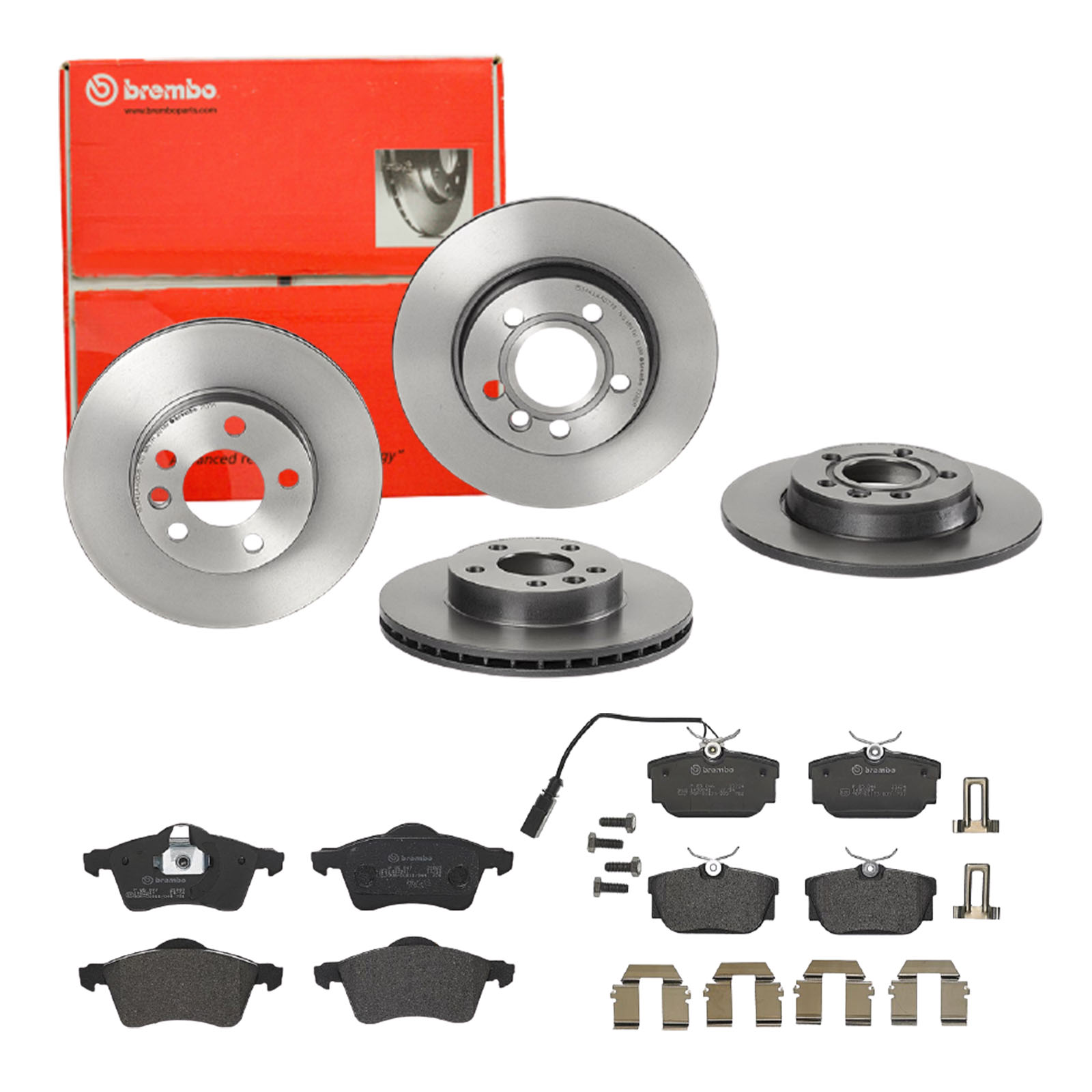 BREMBO Bremsensatz, Scheibenbremse sg00000ebt Hinterachse Voll 280mm 12mm für VW SKODA AUDI SEAT