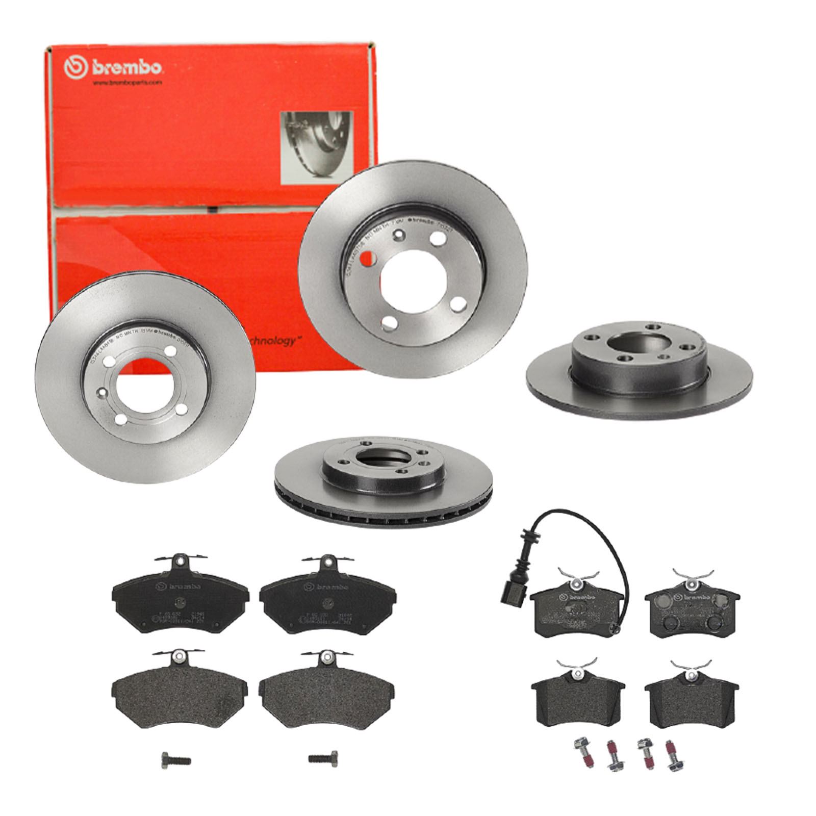 BREMBO Bremsensatz, Scheibenbremse sg00000ebz Hinterachse Innenbelüftet 256mm 20mm für VW (FAW) SEAT AUDI SKODA VW