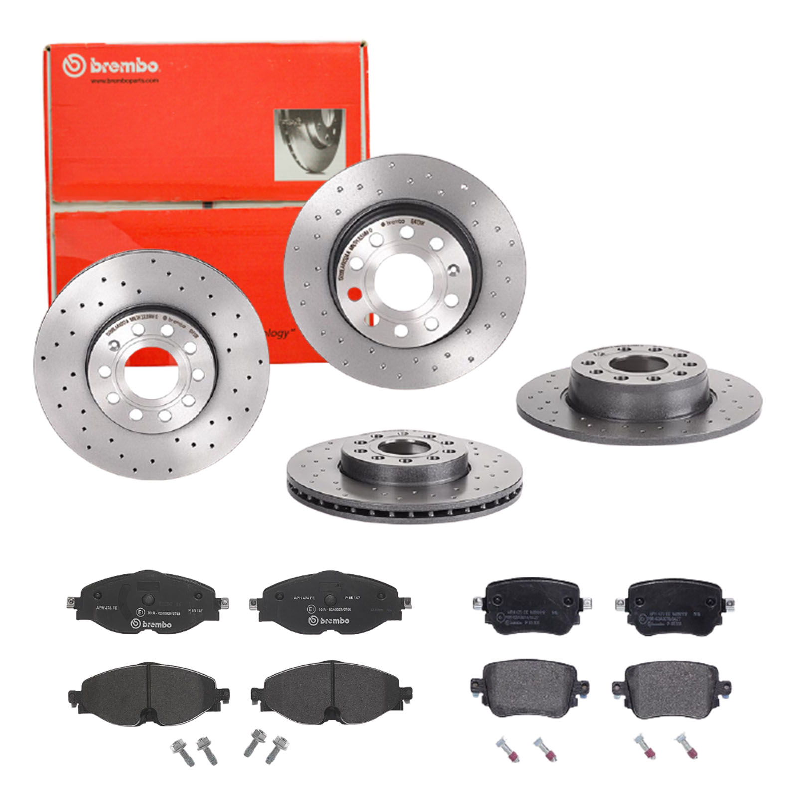 BREMBO Bremsensatz, Scheibenbremse sg00000eca Hinterachse Gelocht 272mm 10mm für VW SEAT AUDI (FAW) AUDI SKODA VW (SVW) SKODA (SVW) VW (FAW)