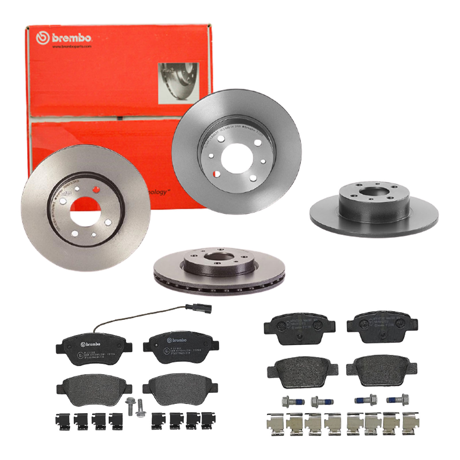 BREMBO Bremsensatz, Scheibenbremse sg00000ece Hinterachse Innenbelüftet 257mm 22mm für PEUGEOT CITROËN FIAT LANCIA ALFA ROMEO