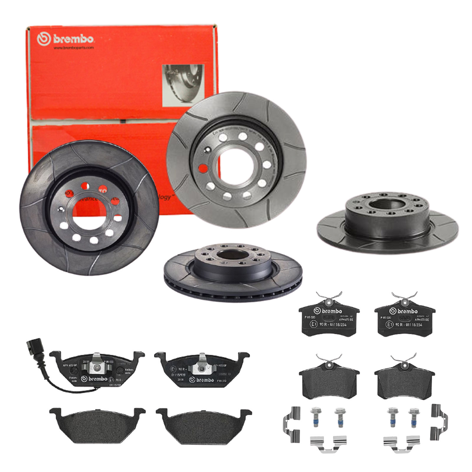 BREMBO Bremsensatz, Scheibenbremse sg00000ecn Vorderachse Geschlitzt 253mm 10mm für CITROËN FORD ROEWE (SAIC) LANCIA ZHONGHUA (BRILLIANCE) PEUGEOT DS