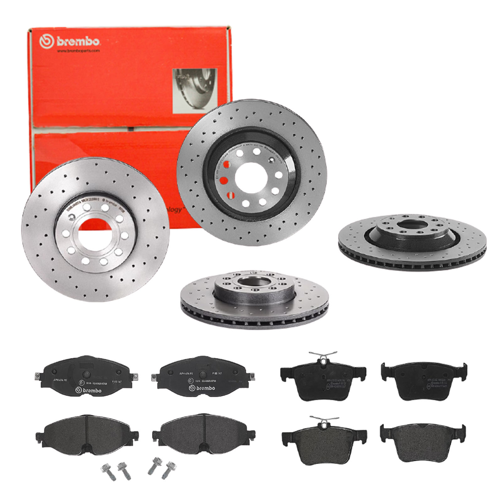 BREMBO Bremsensatz, Scheibenbremse sg00000ect Vorderachse Gelocht/innenbel. 288mm 22mm für SEAT VW (SVW) SKODA AUDI AUDI (FAW) VW SKODA (SVW) VW (FAW)