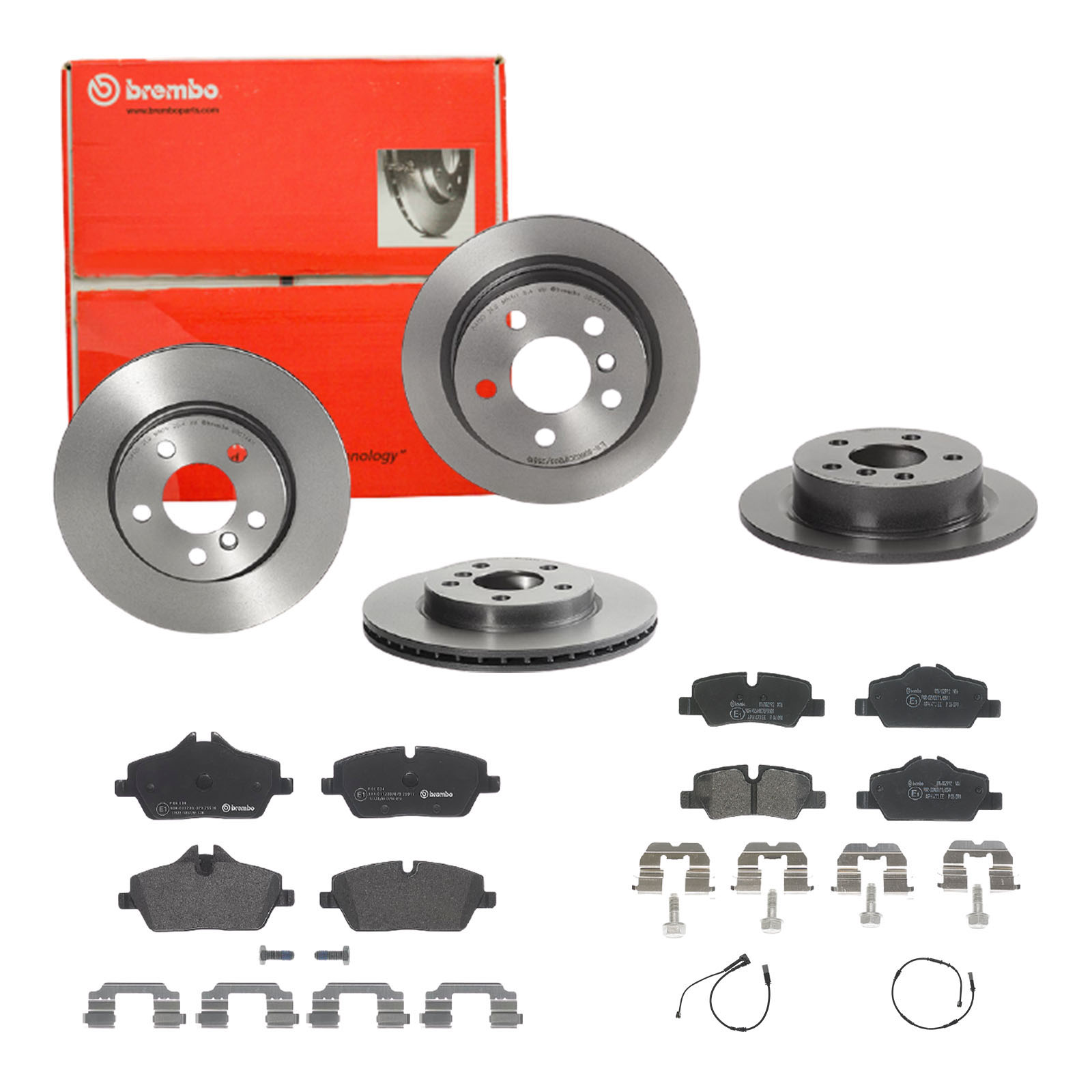BREMBO Bremsensatz, Scheibenbremse sg00000ed0 Hinterachse Voll 259mm 22mm für BMW MINI