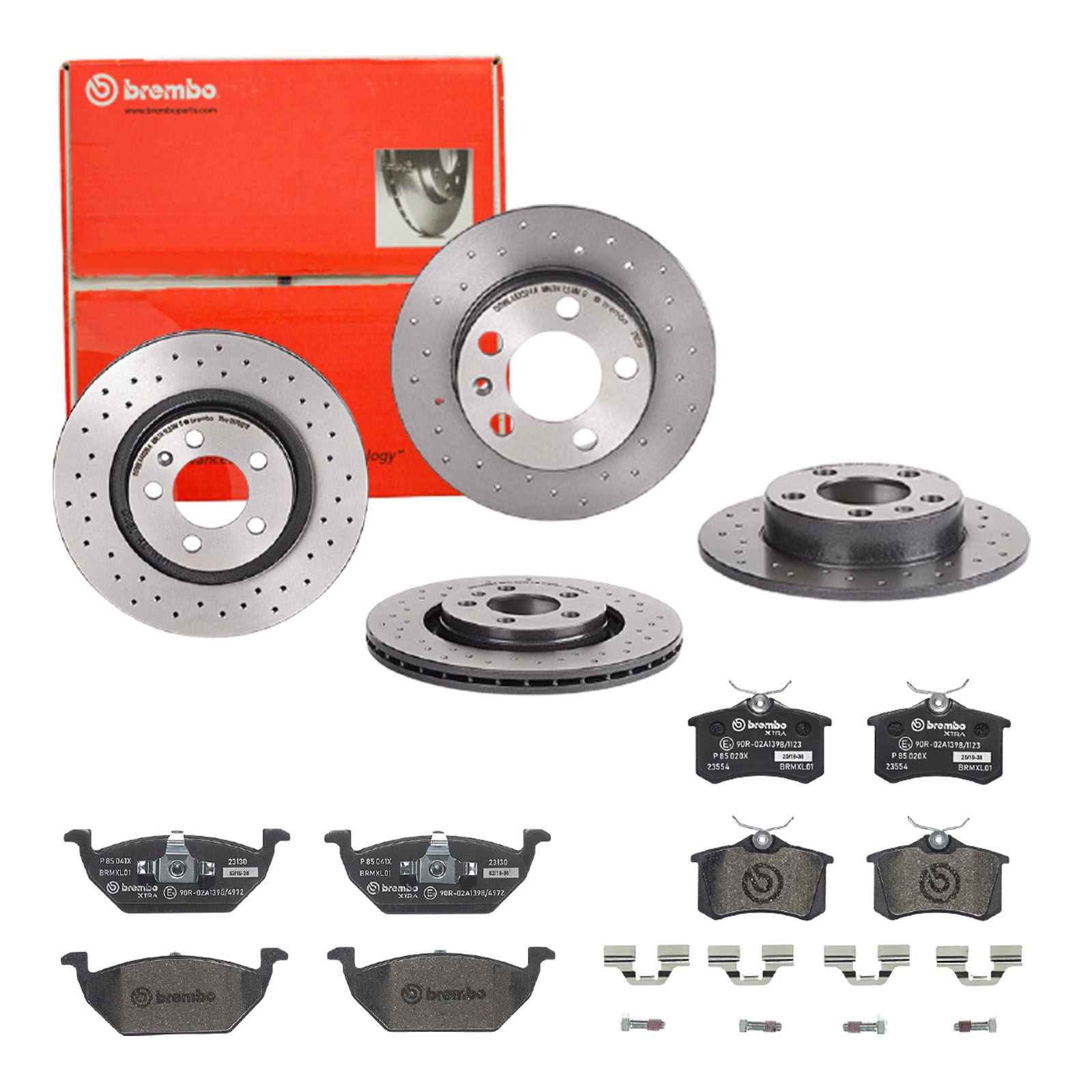 BREMBO Bremsensatz, Scheibenbremse sg00000edf Hinterachse Gelocht/innenbel. 280mm 9mm für PEUGEOT CITROËN FORD MG (SAIC) ROEWE (SAIC) LANCIA VW (FAW)