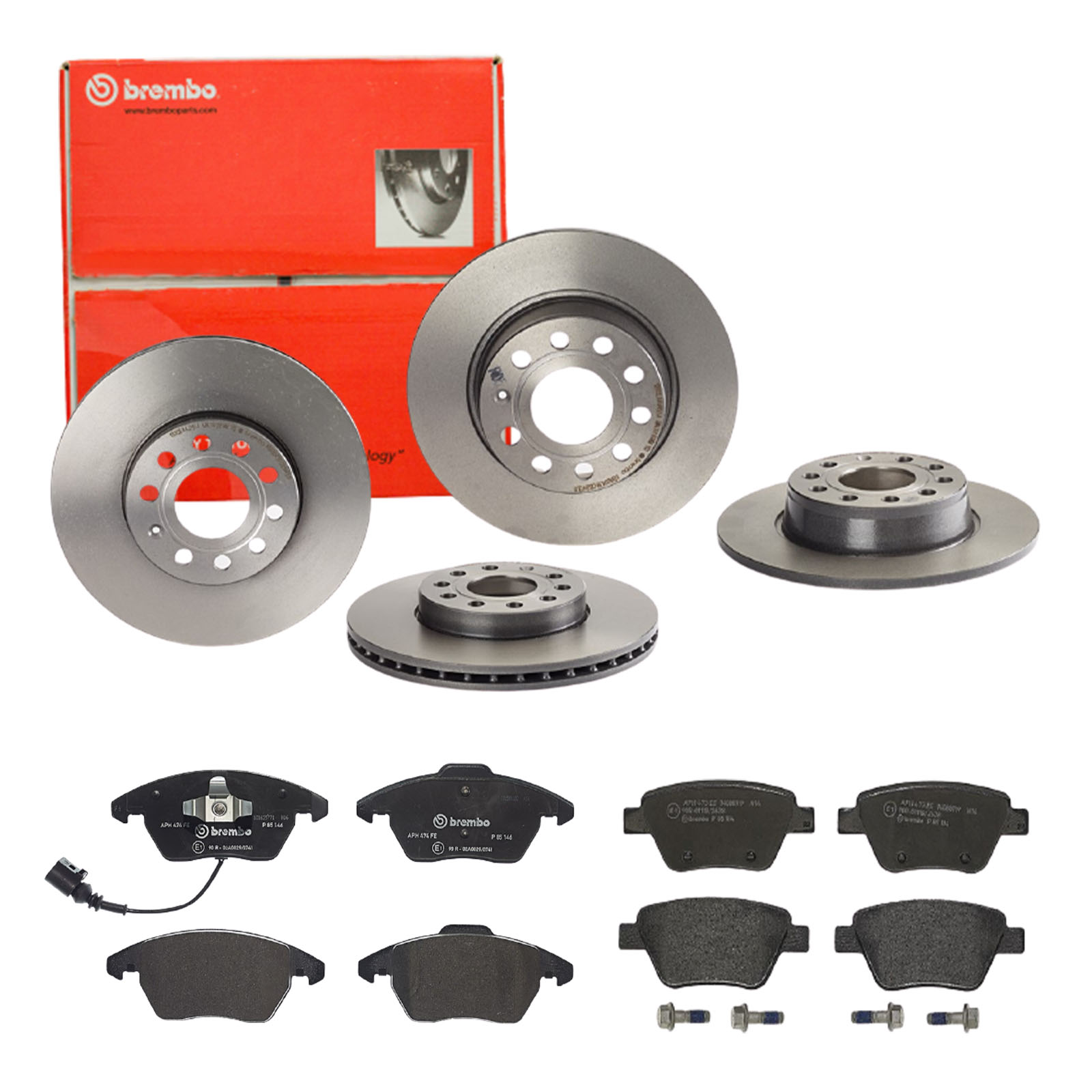 BREMBO Bremsensatz, Scheibenbremse sg00000edz Hinterachse Voll 288mm 25mm für VW SKODA VW (FAW) AUDI (FAW) AUDI SKODA (SVW) SEAT VW (SVW)