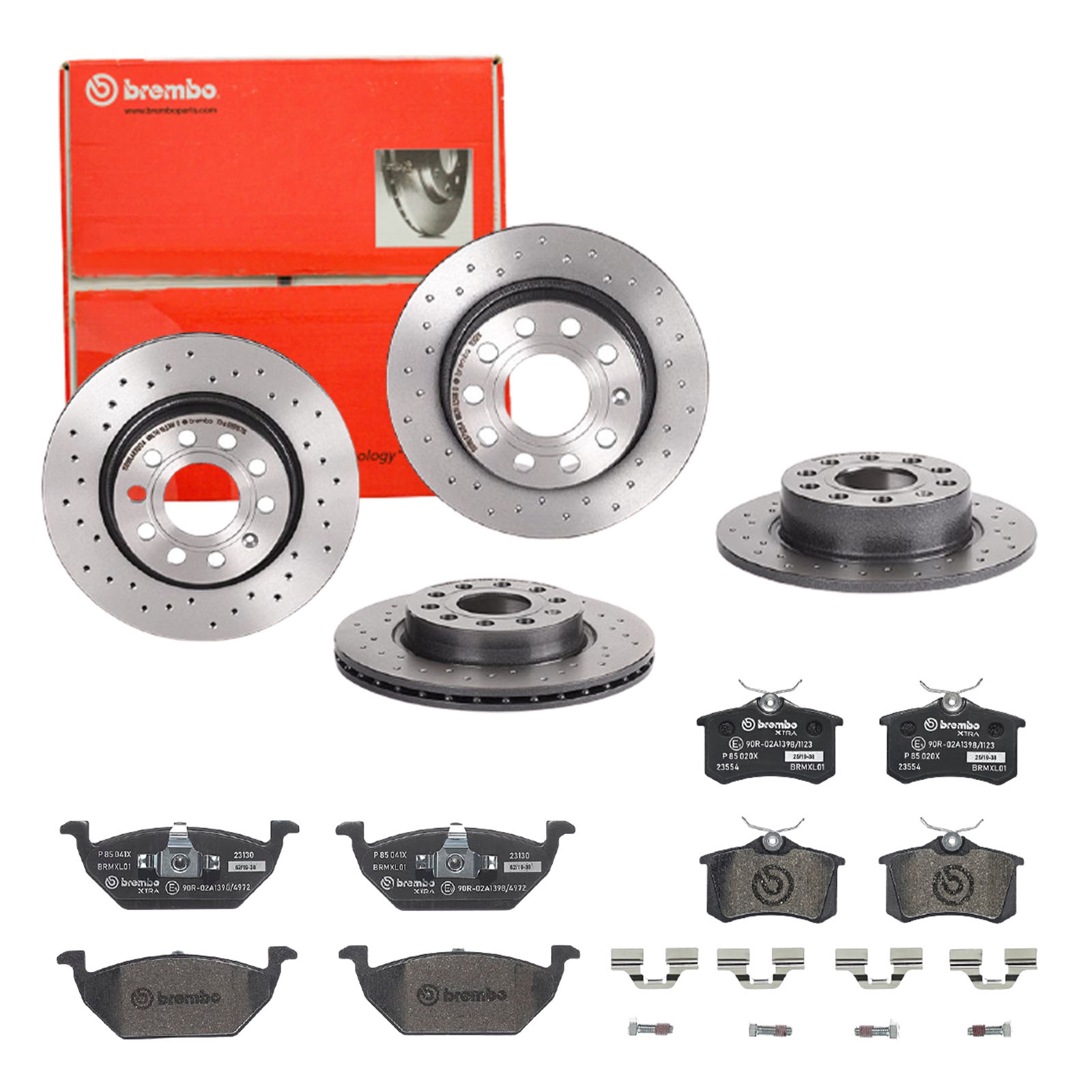 BREMBO Bremsensatz, Scheibenbremse sg00000eea Hinterachse Gelocht 253mm 22mm für PEUGEOT CITROËN FORD ROEWE (SAIC) LANCIA VW (FAW) ZHONGHUA (BRILLIANC