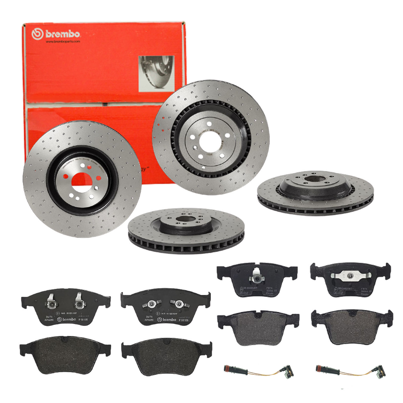 BREMBO Bremsensatz, Scheibenbremse sg00000eet Hinterachse Gelocht/innenbel. 365mm 36mm für MERCEDES-BENZ